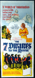 7 DWARFS TO THE RESCUE (1965)— Original Australian daybill movie poster.