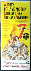 7 WOMEN (1966)— Original Australian daybill movie poster.