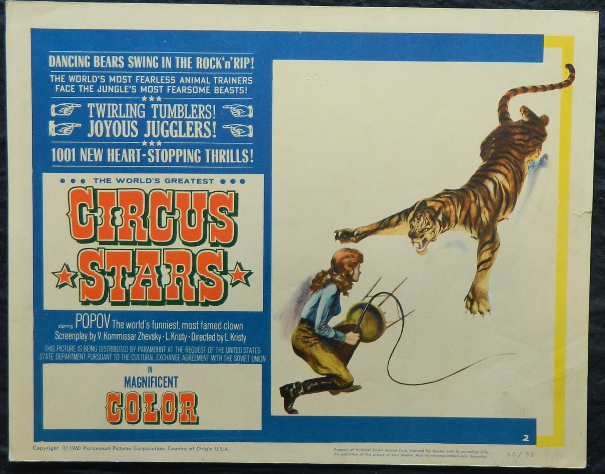CIRCUS STARS THE BIG ARENA (2) (1958) — Original Australian Lobby Card