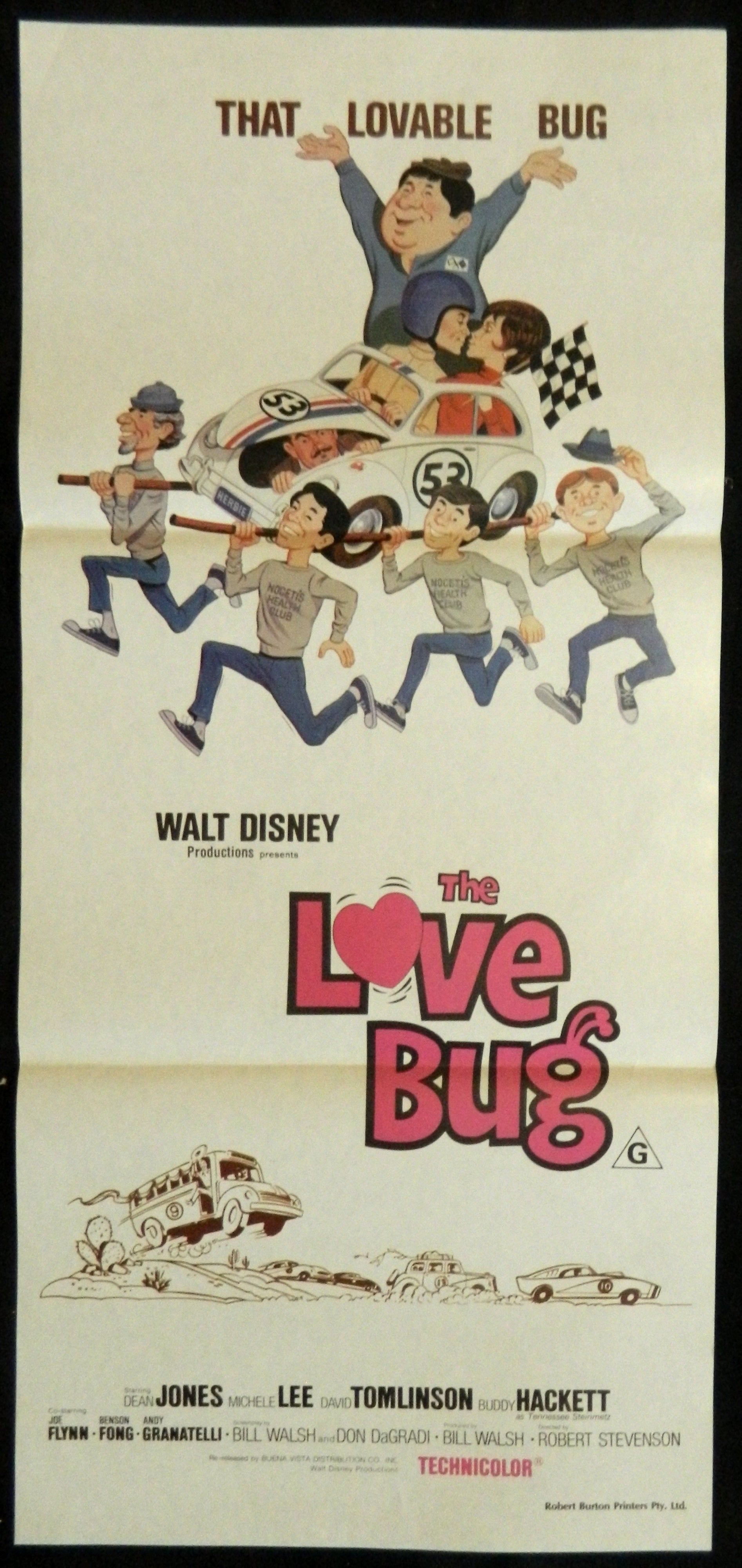 THE LOVE BUG (1968) — Original Australian daybill movie poster