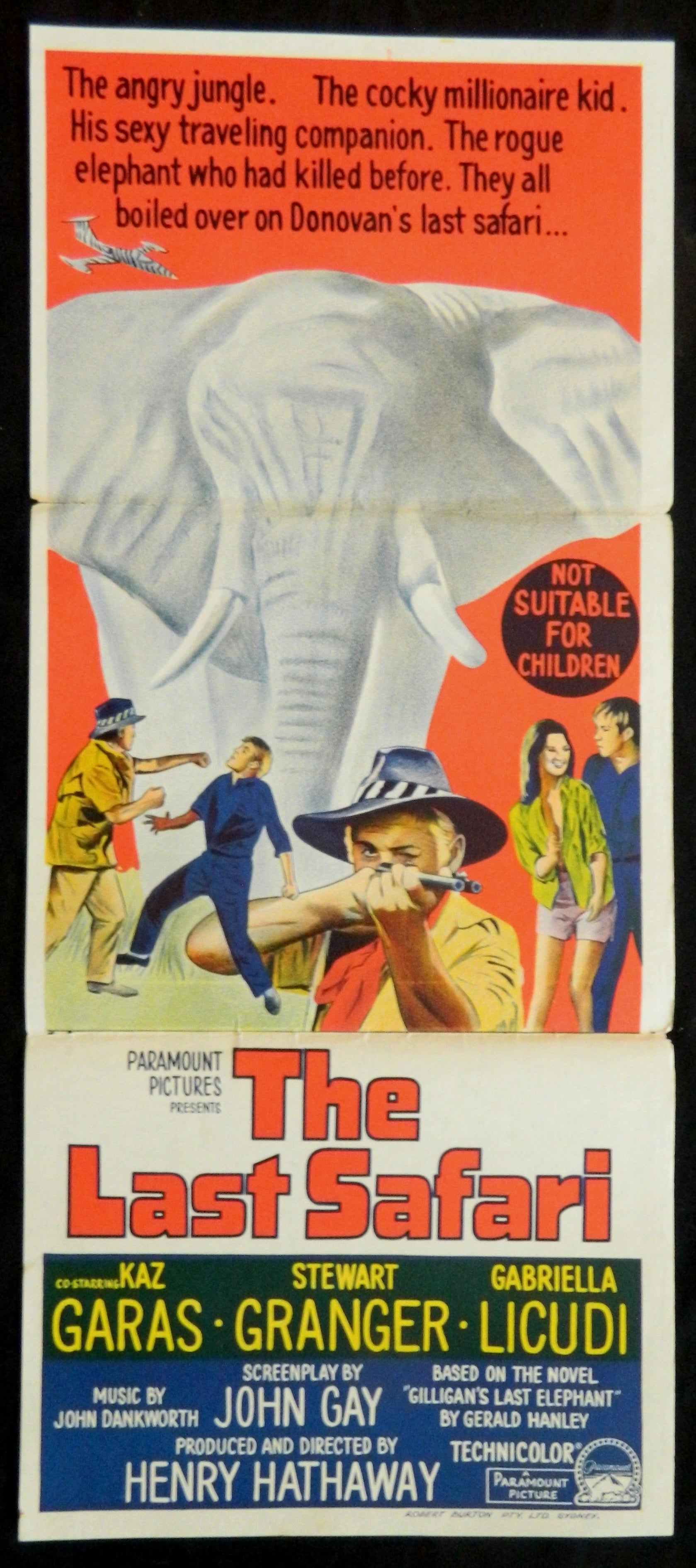 THE LAST SAFARI (1967) — Original Australian daybill movie poster