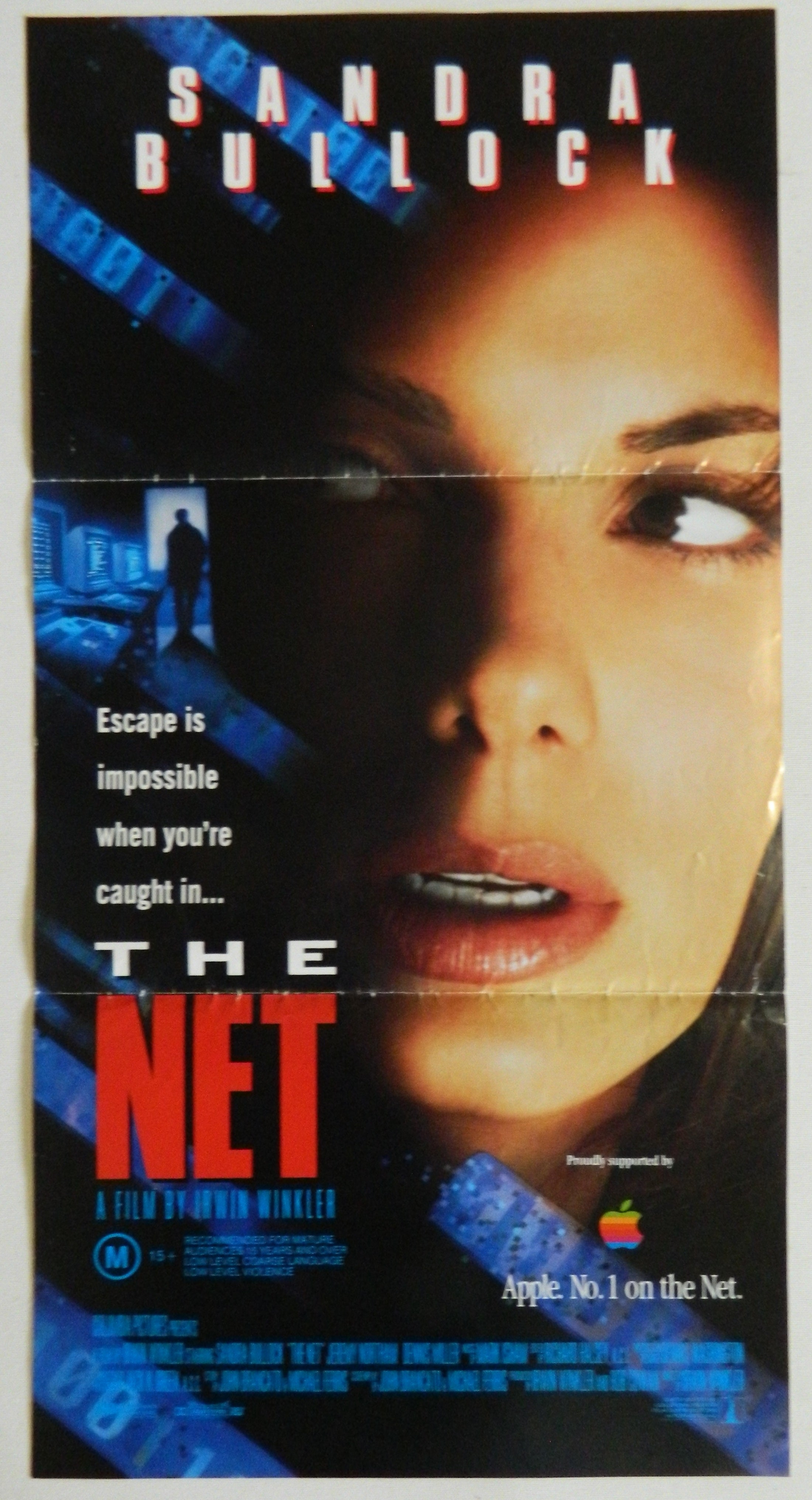 THE NET (1995)— Original Australian daybill movie poster.