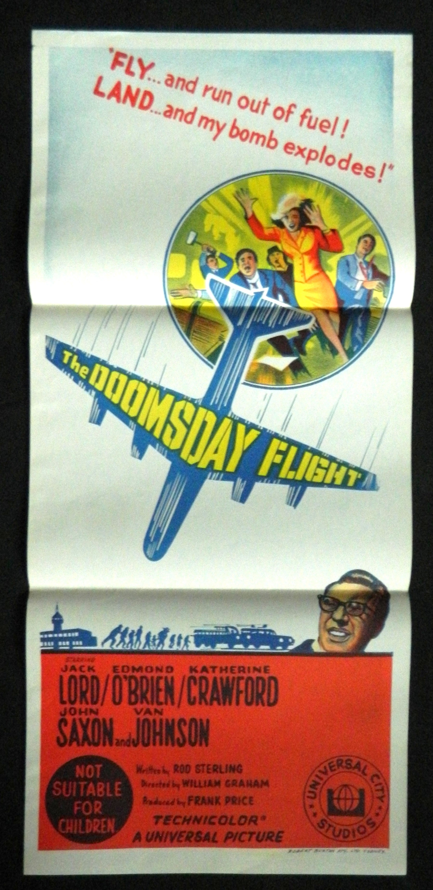 DOOMSDAY FLIGHT (1966)— Original Australian daybill movie poster.