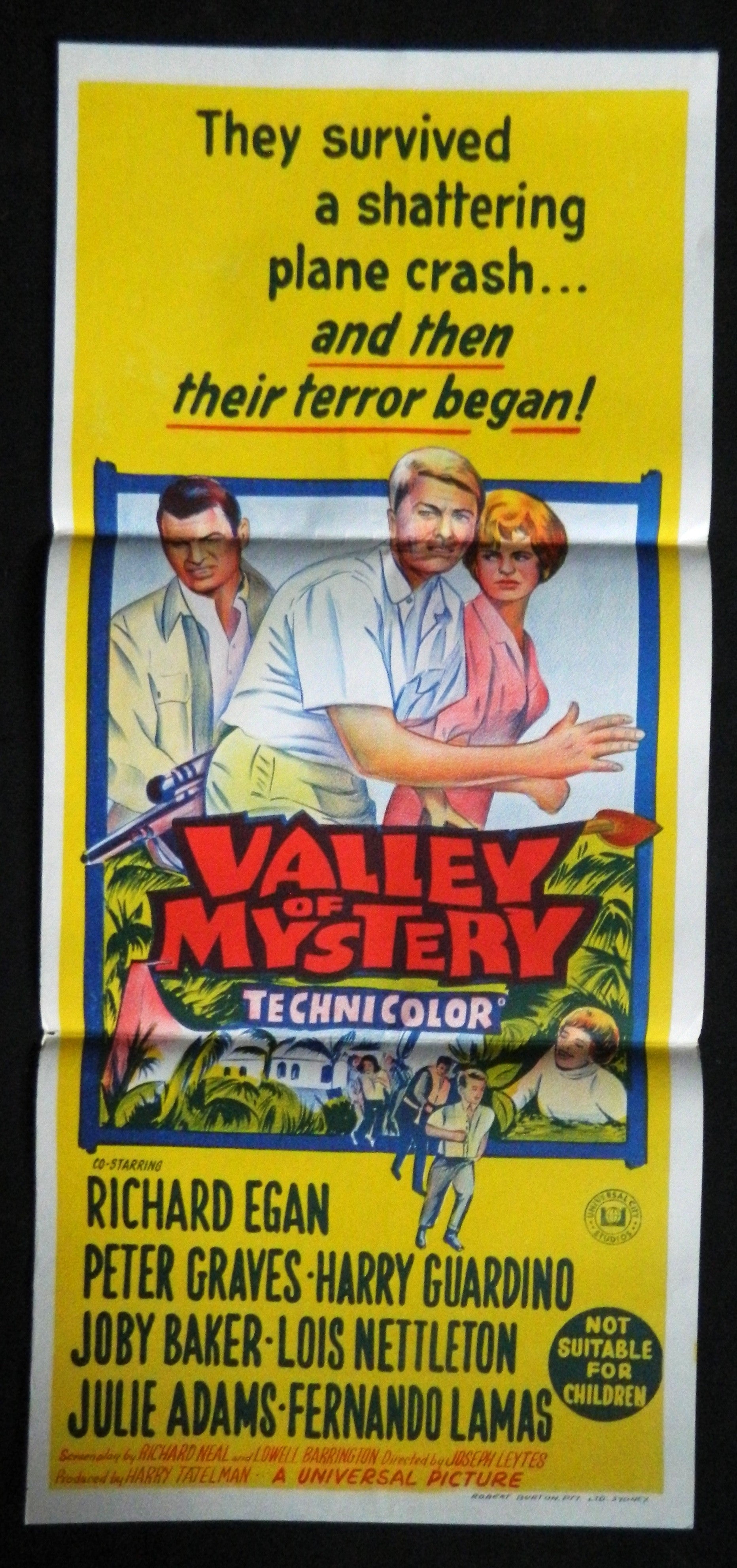 VALLEY OF MYSTERY  (1967) — Original Australian daybill movie poster
