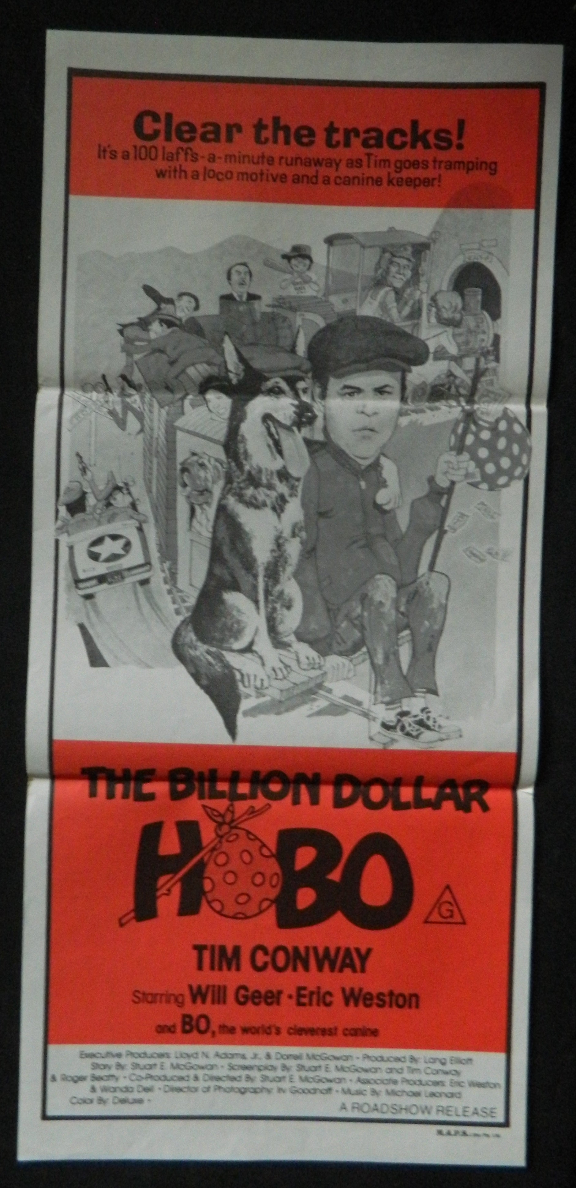 BILLION DOLLAR HOBO (1977)— Original Australian daybill movie poster.