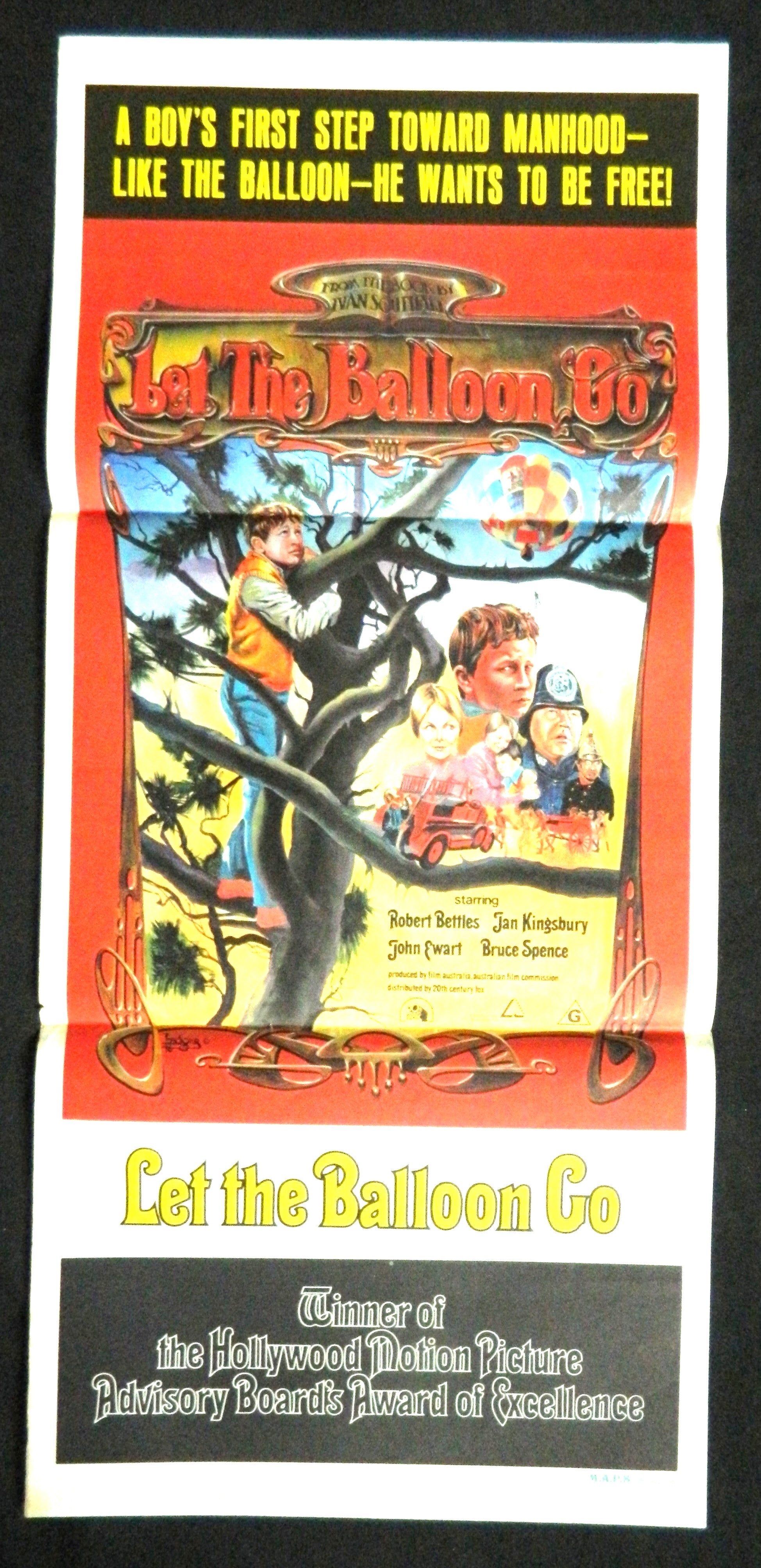 LET THE BALLOON GO (1976) — Original Australian daybill movie poster
