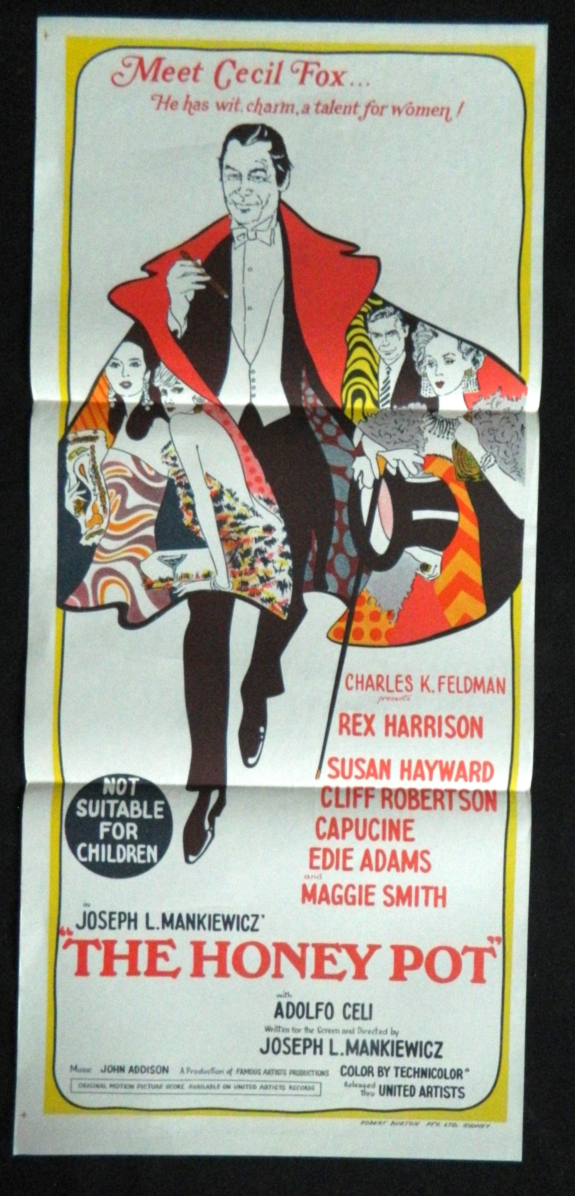 THE HONEY POT  (1967) — Original Australian daybill movie poster