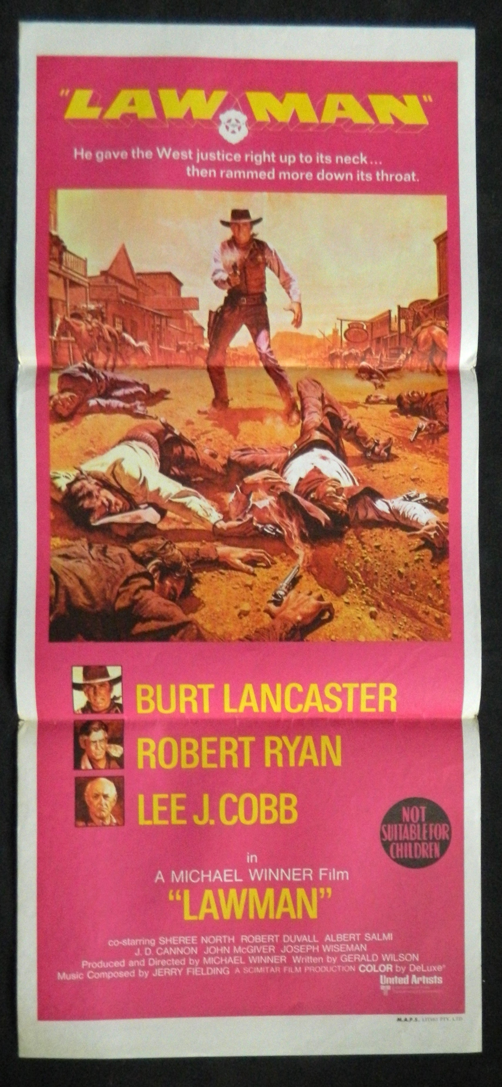 LAWMAN (1971) — Original Australian daybill movie poster