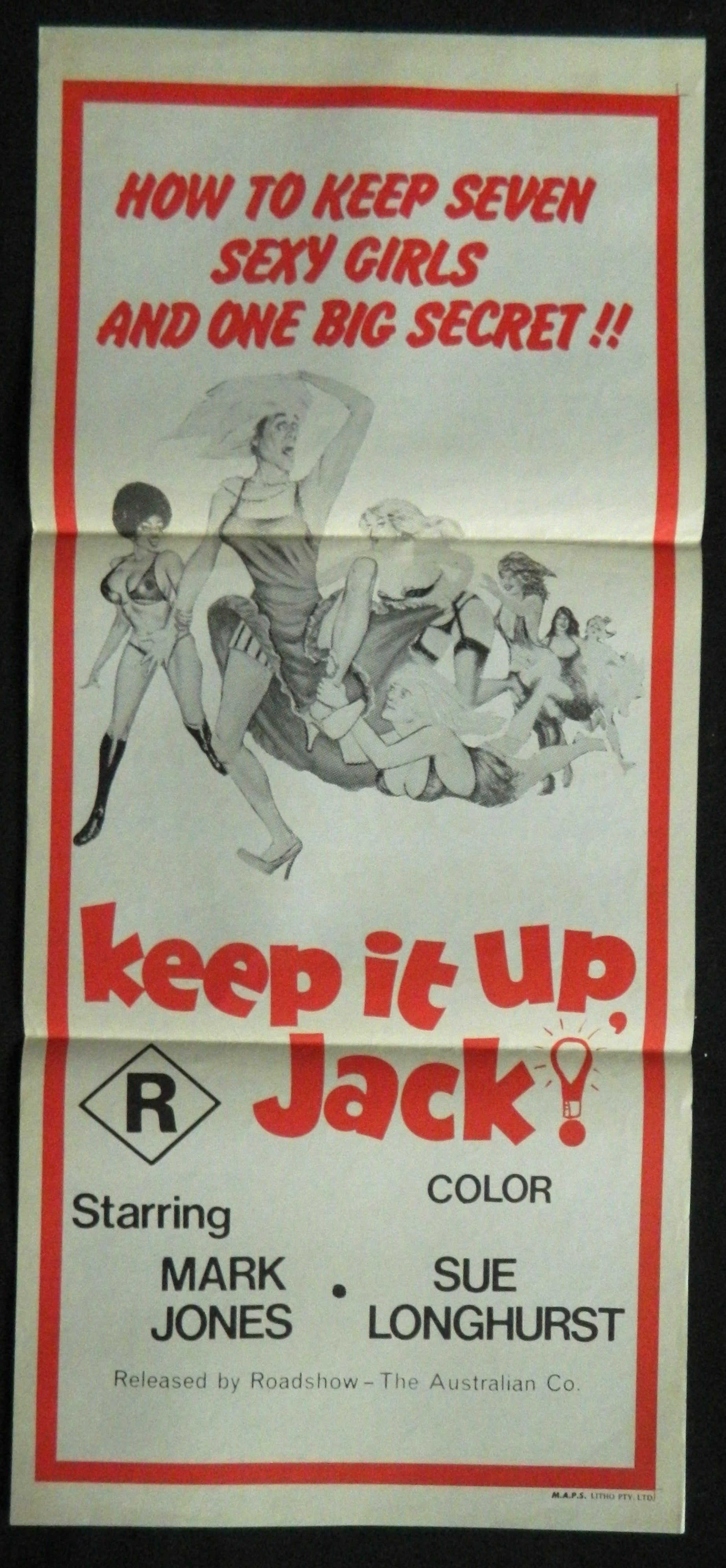 KEEP IT UP JACK (1974) — Original Australian daybill movie poster.