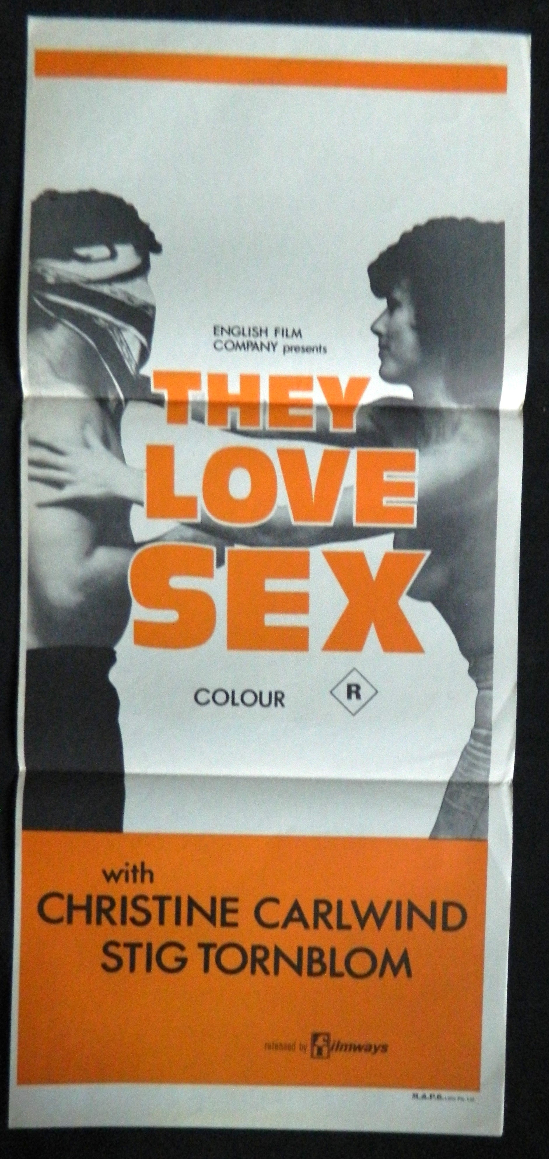 THEY LOVE SEX  (1970) — Original Australian daybill movie poster