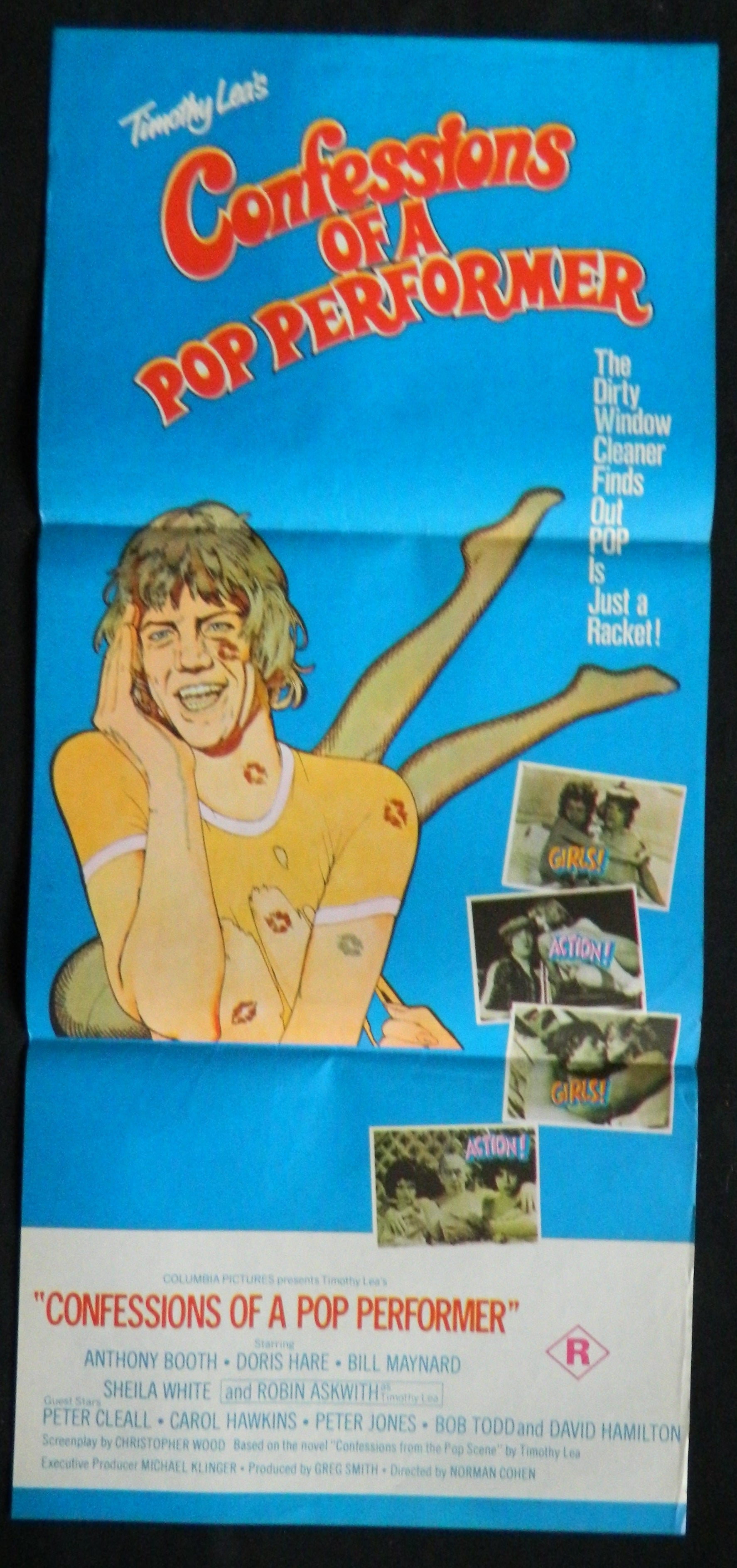 CONFESSIONS OF A POP PERFORMER (1979)— Original Australian daybill movie poster.
