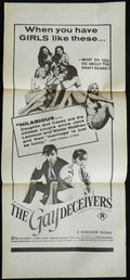 GAY DECIEVERS (1969)— Original Australian daybill movie poster.