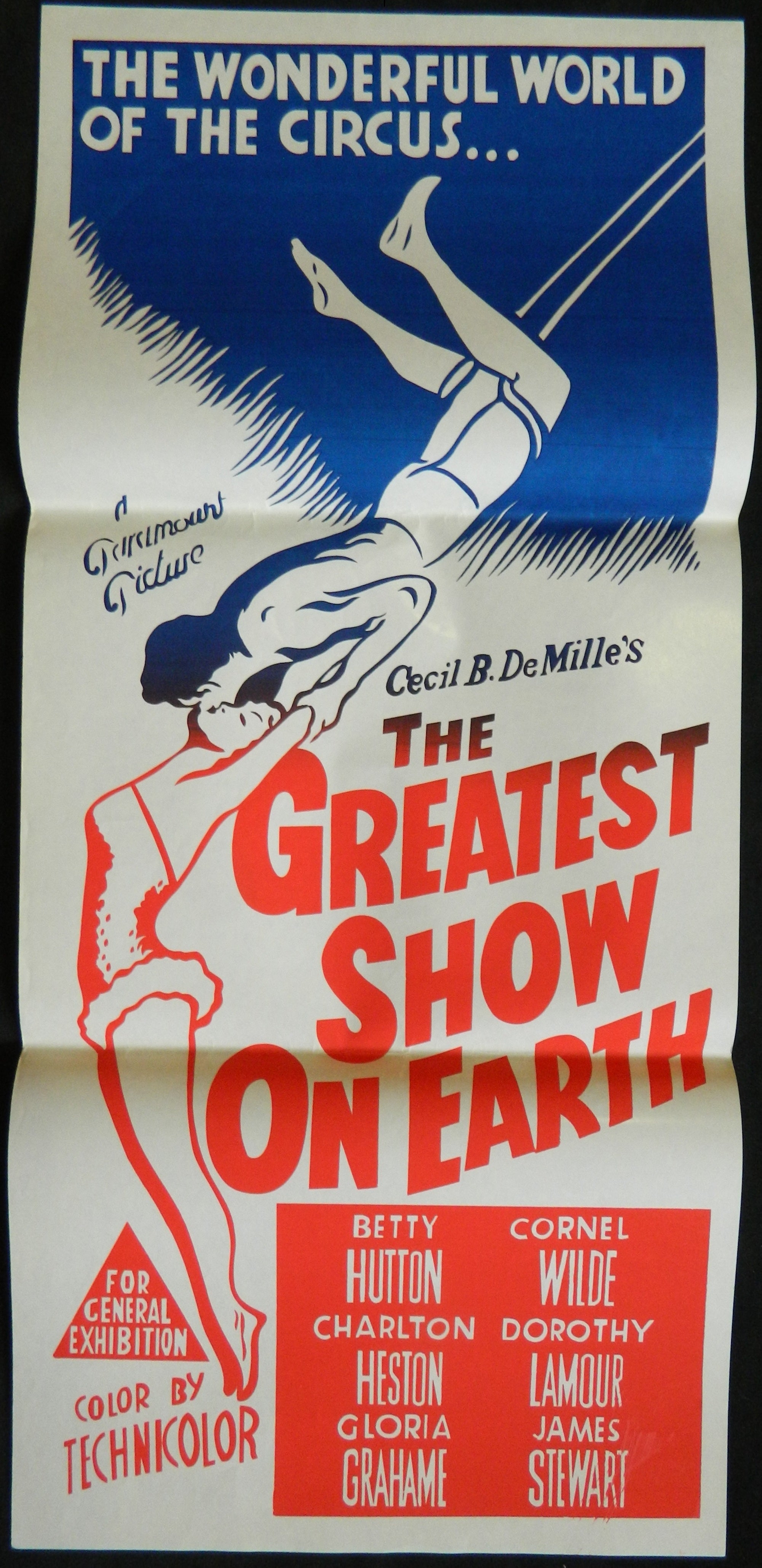 GREATEST SHOW ON EARTH (1952)— Original Australian daybill movie poster.
