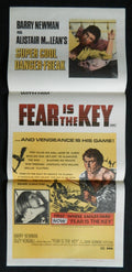 FEAR IS THE KEY (1972)— Original Australian daybill movie poster.