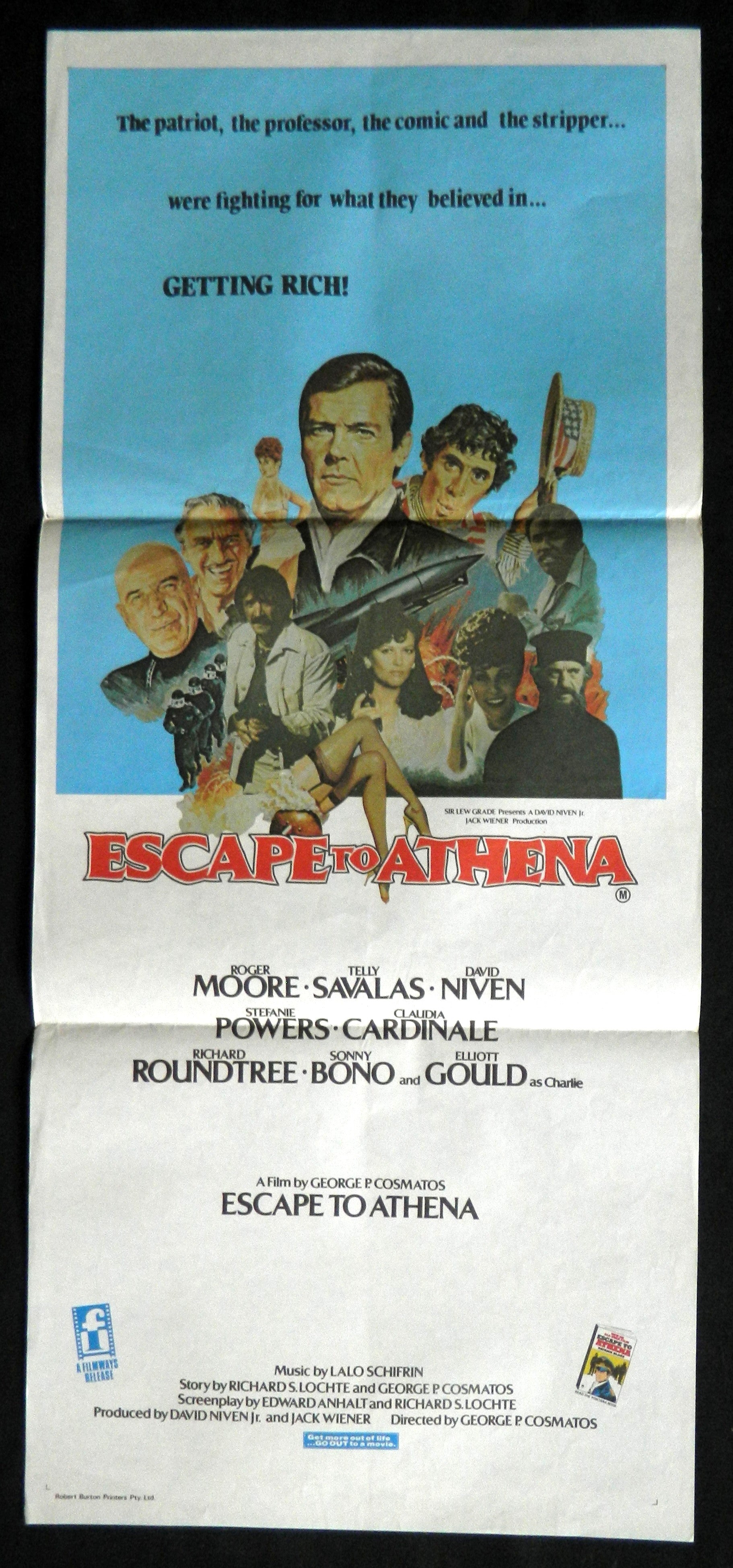ESCAPE TO ATHENA (1979)— Original Australian daybill movie poster.