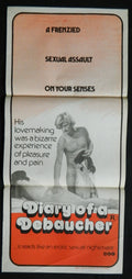 DIARY OF A DEBAUCHER (1974)— Original Australian daybill movie poster.
