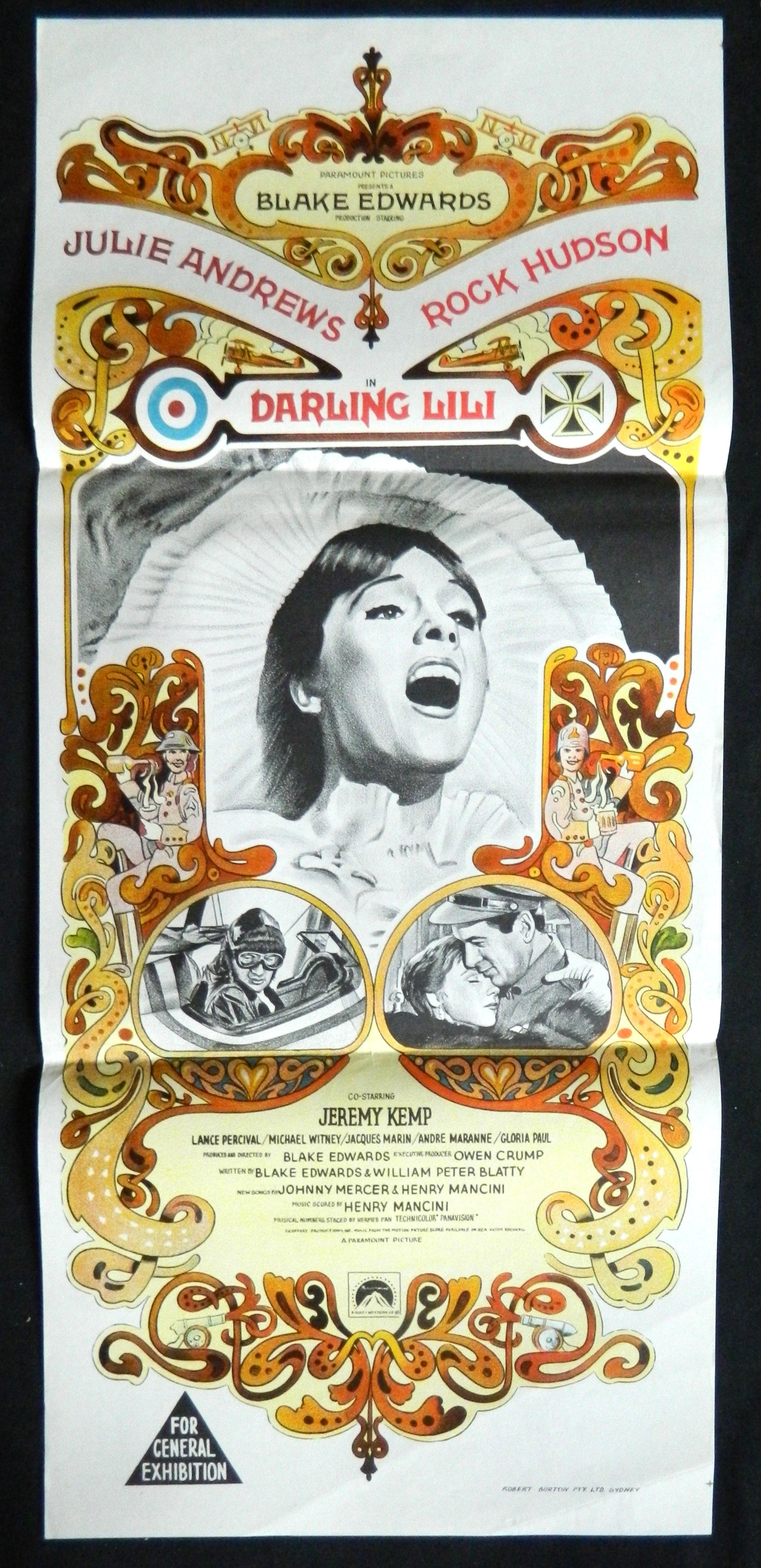DARLING LILI (1970)— Original Australian daybill movie poster.