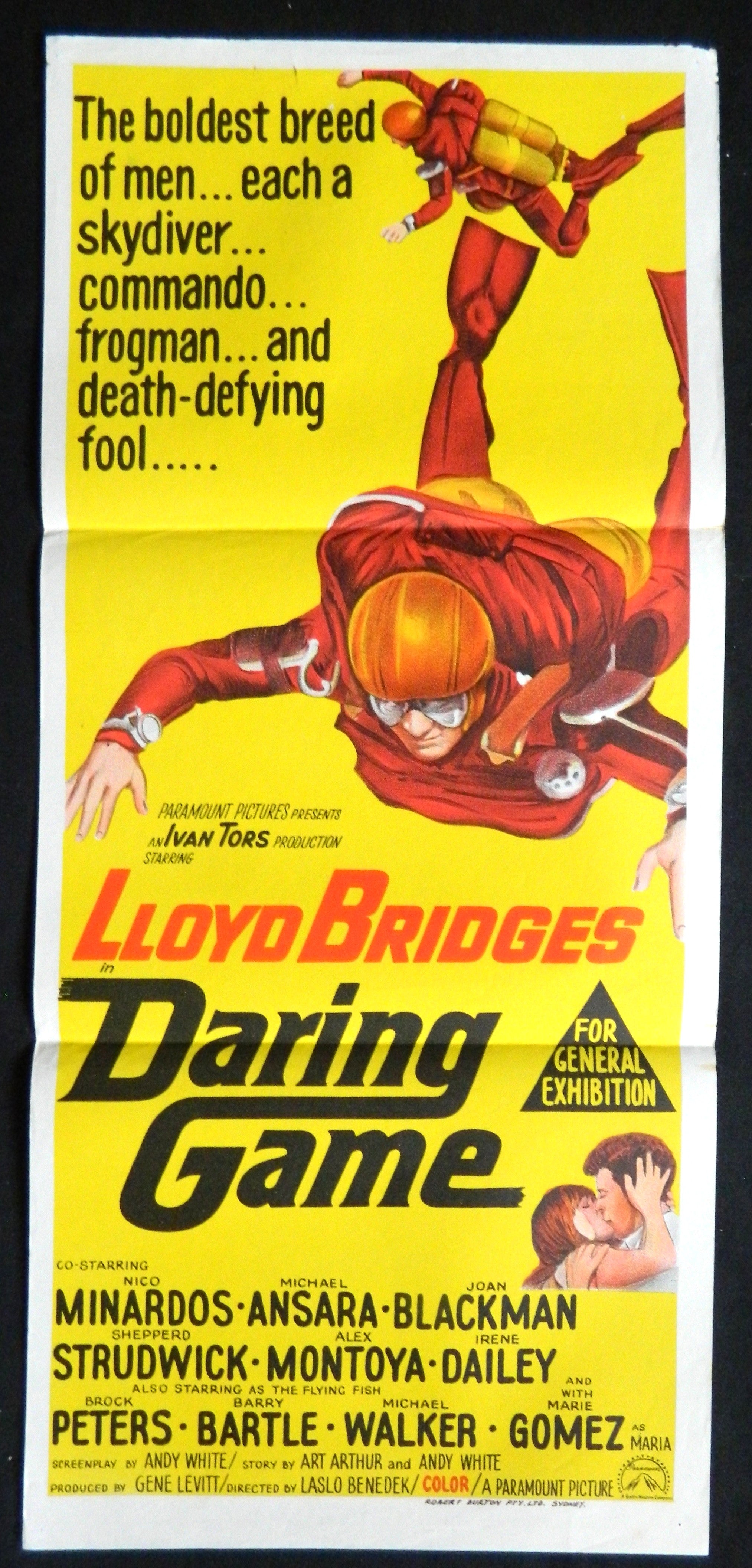 DARING GAME  (1968)— Original Australian daybill movie poster.