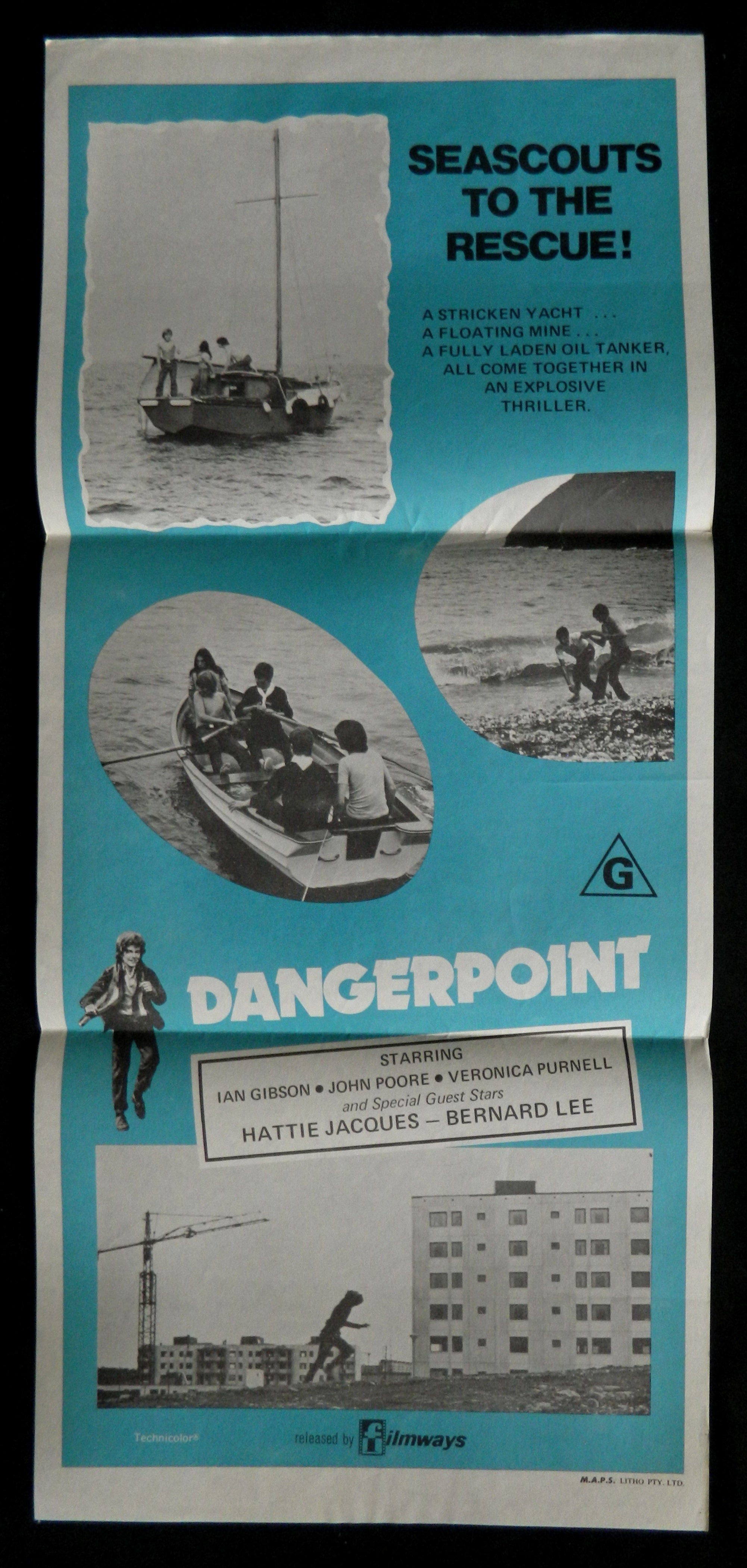 DANGERPOINT  (1971)— Original Australian daybill movie poster.
