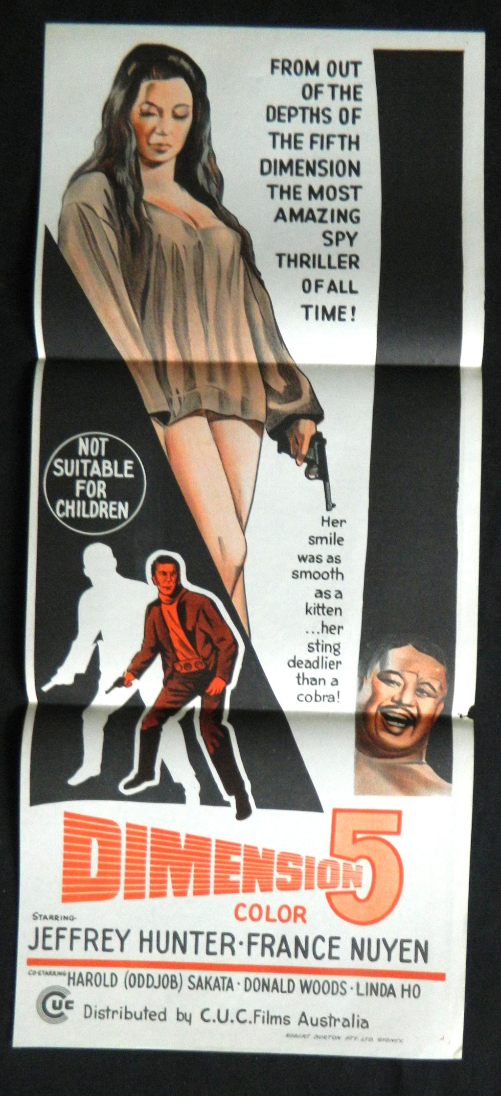 DIMENSION 5 (1966)— Original Australian daybill movie poster.