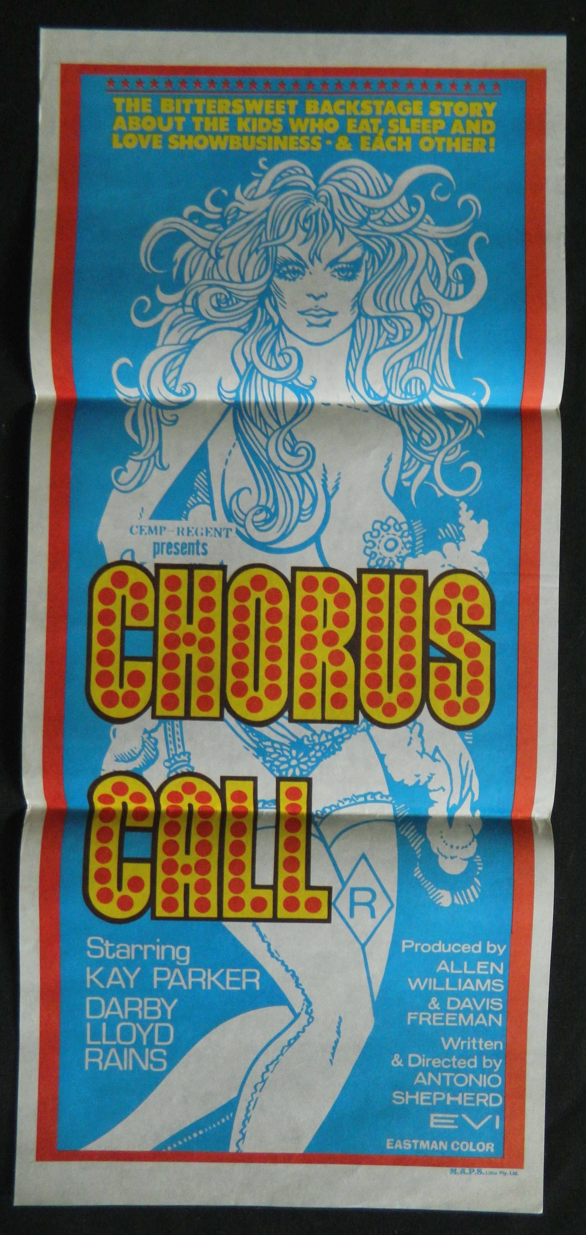 CHORUS CALL (1978)— Original Australian daybill movie poster.