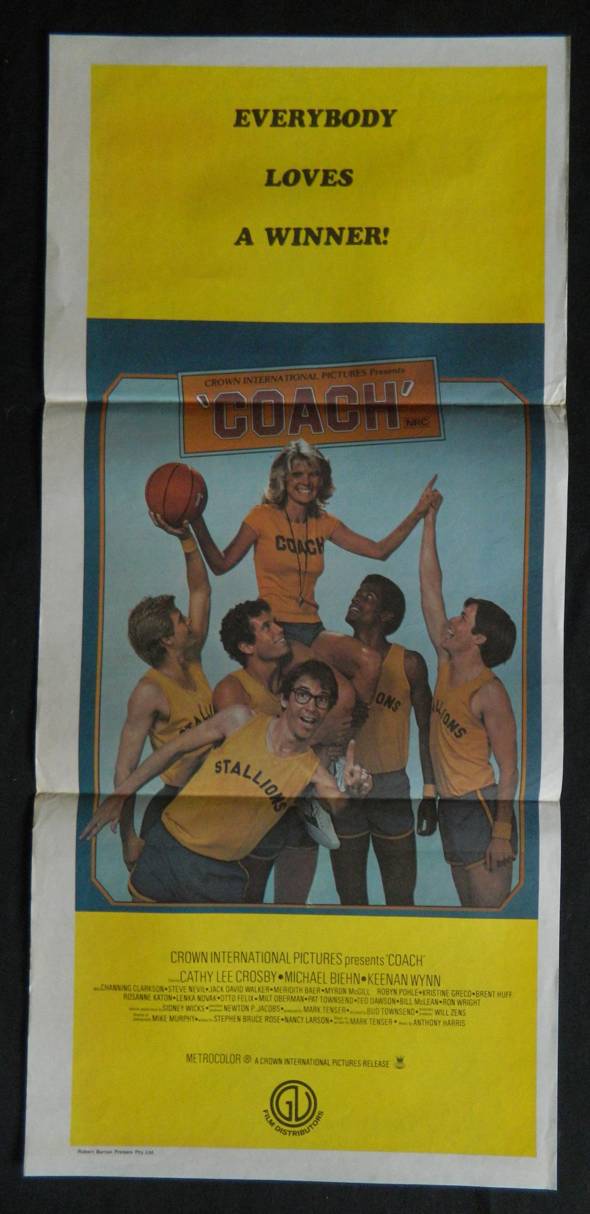 COACH (1978)— Original Australian daybill movie poster.