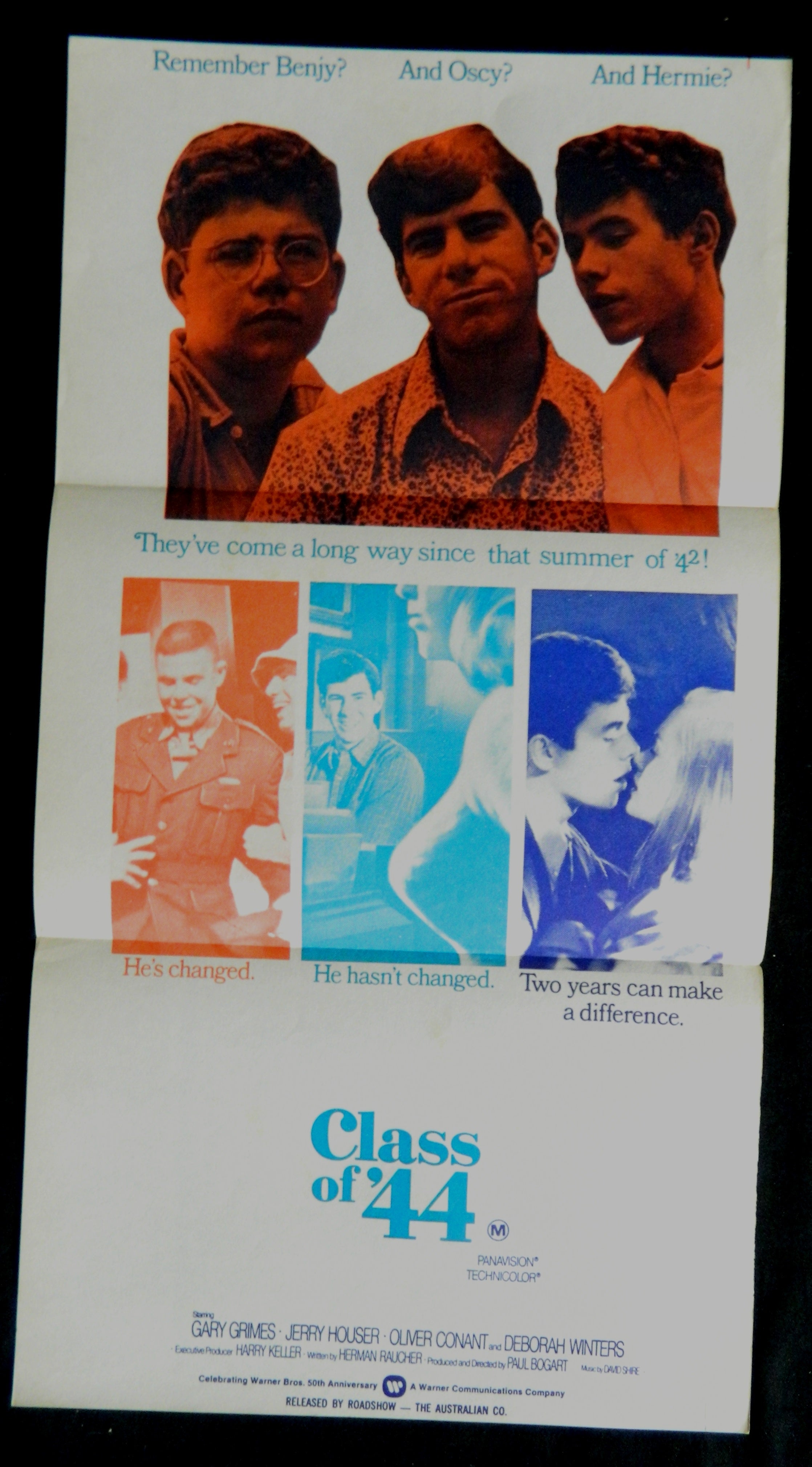 CLASS OF 44 (1973)— Original Australian daybill movie poster.
