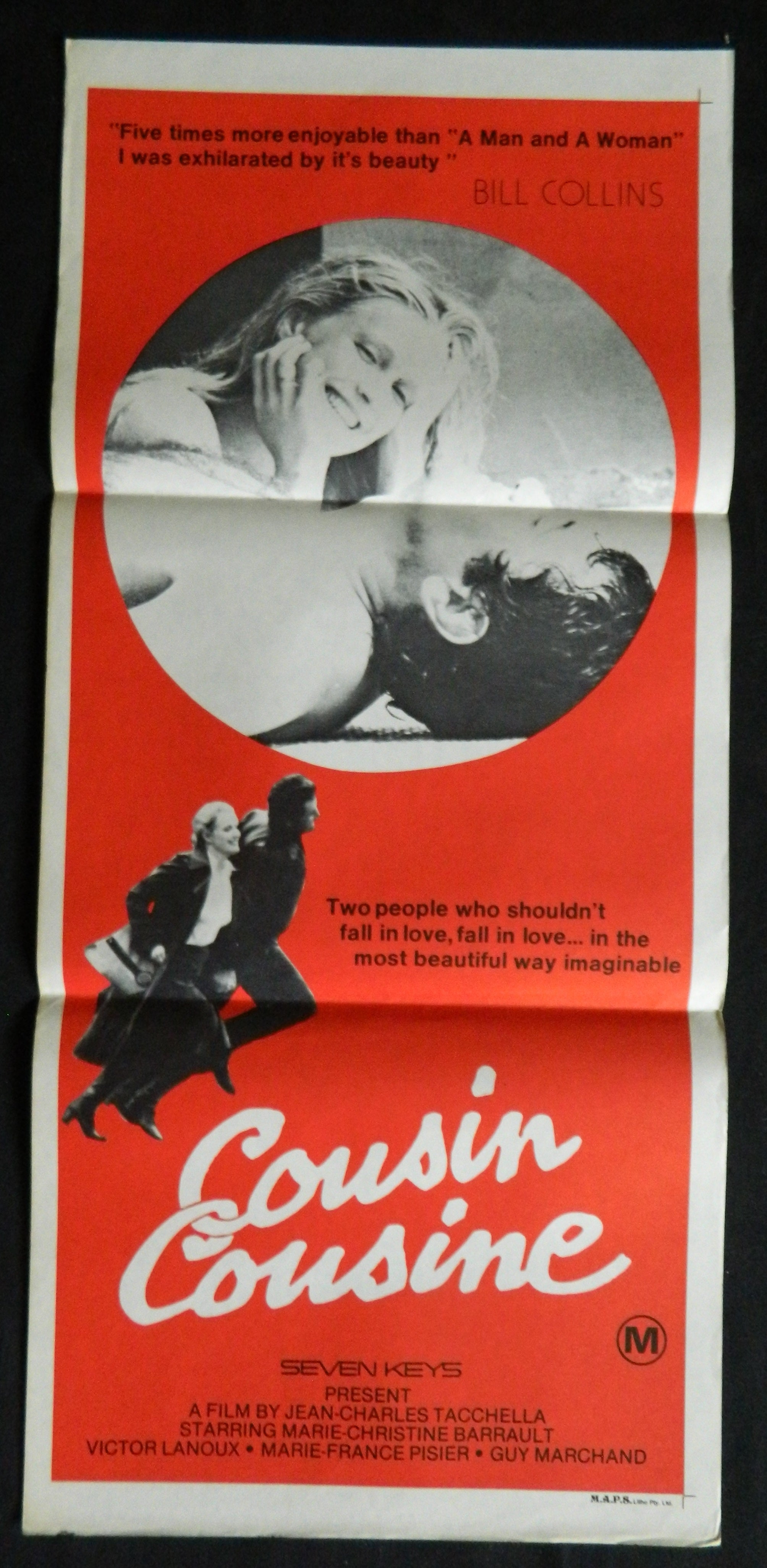 COUSIN COUSINE (1975)— Original Australian daybill movie poster.