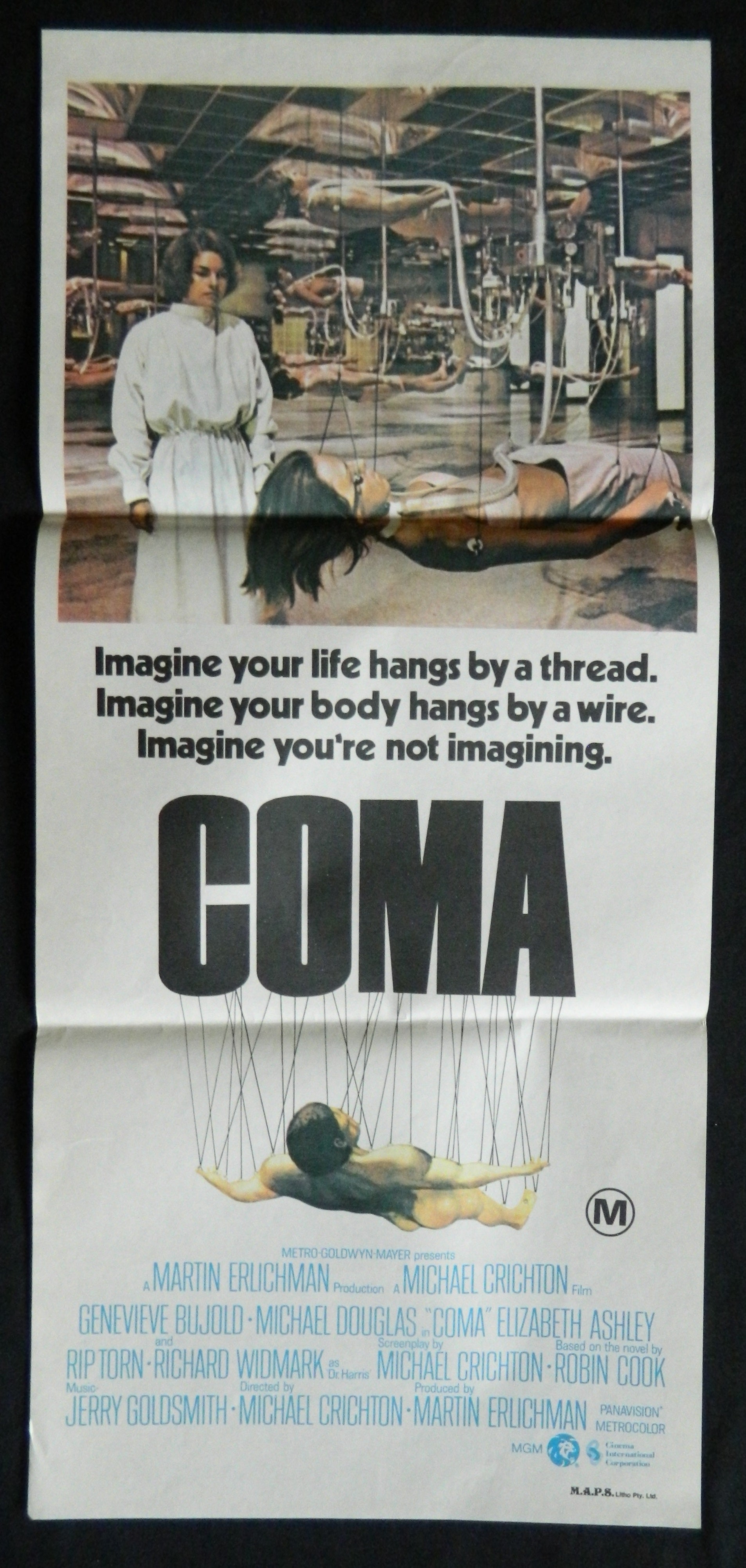 COMA (1977)— Original Australian daybill movie poster.