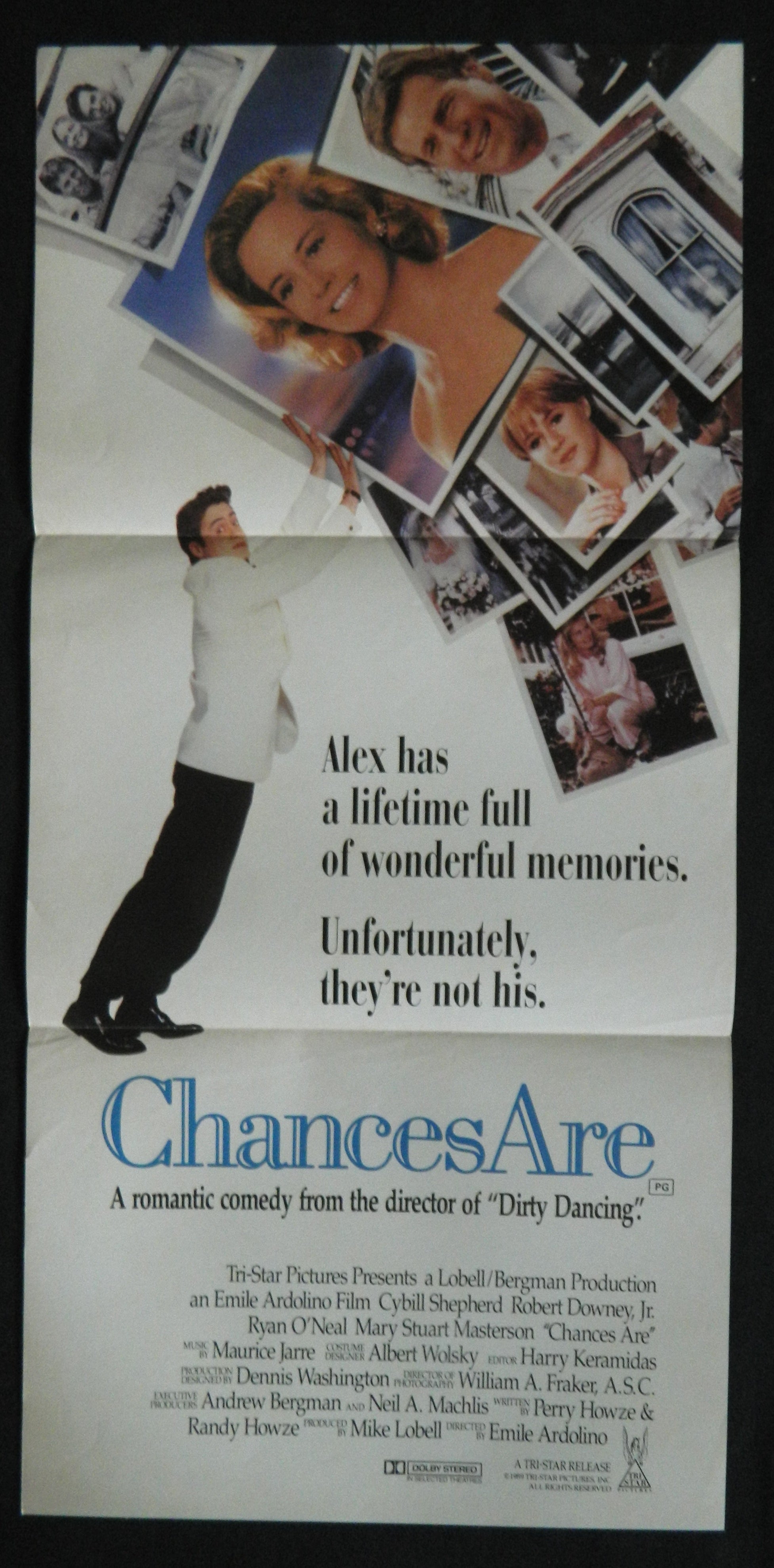 CHANCES ARE (1989)— Original Australian daybill movie poster.
