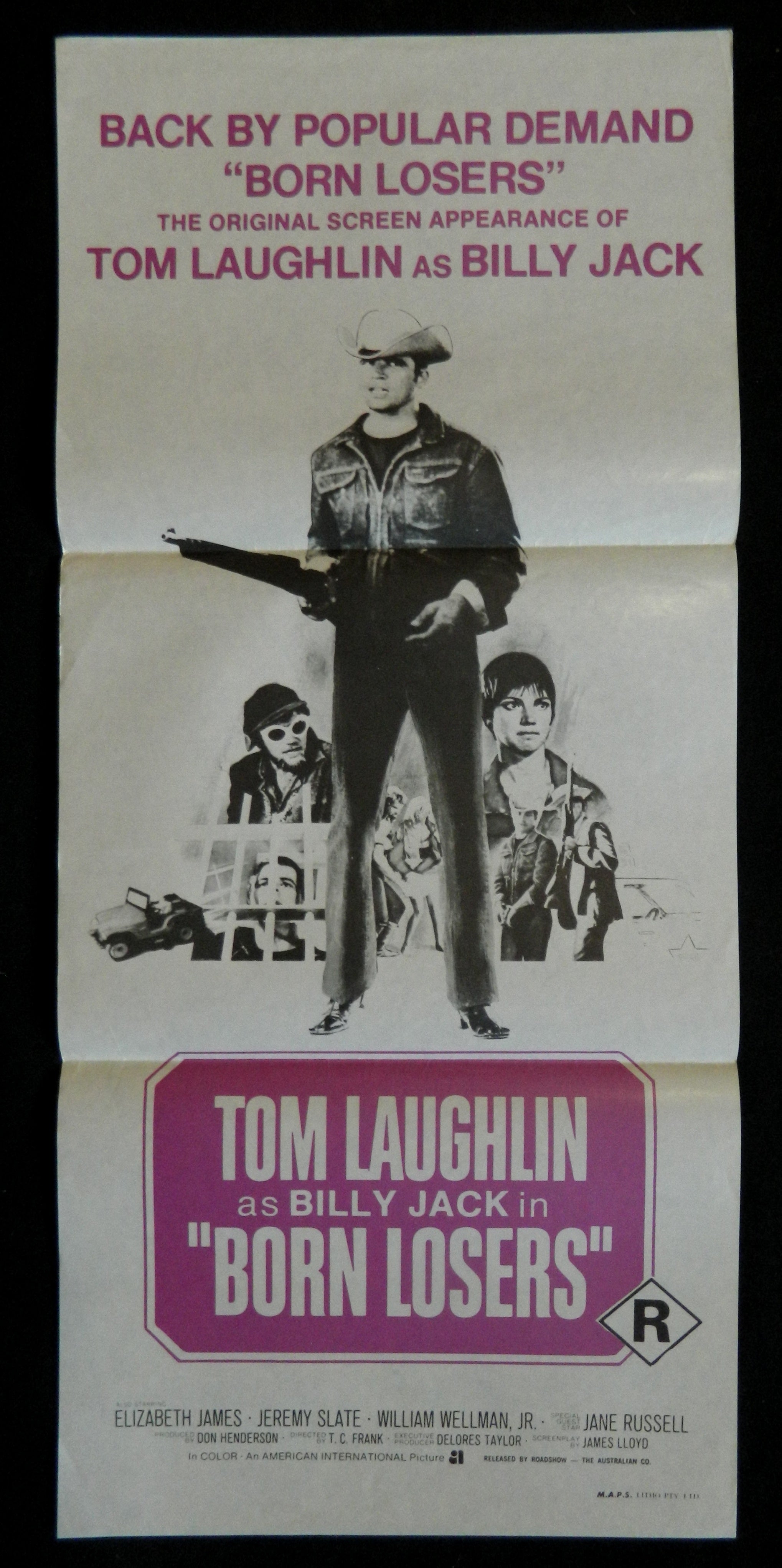 BORN LOSERS (1974)— Original Australian daybill movie poster.