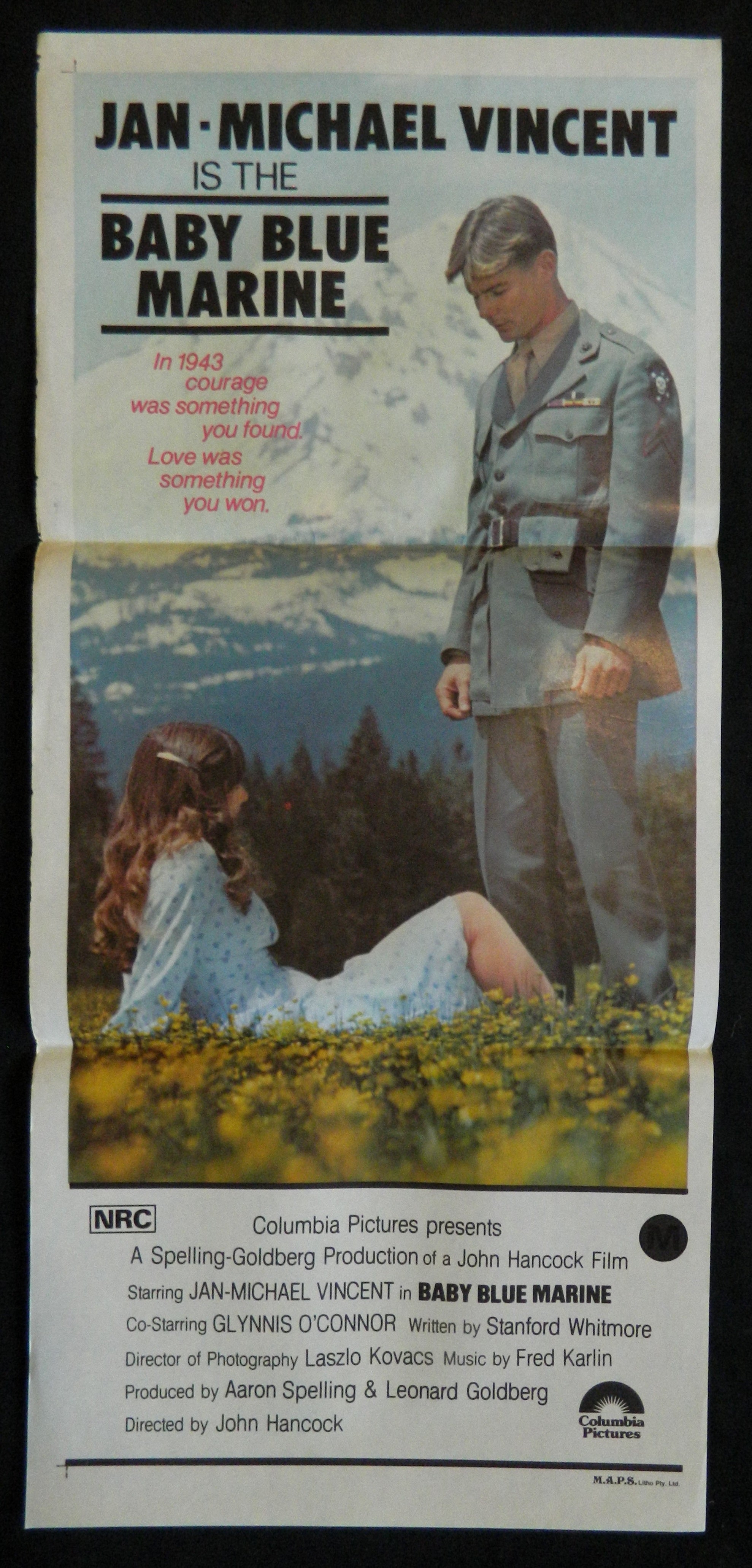BABY BLUE MARINE (1976)— Original Australian daybill movie poster.