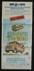 BAD NEWS BEARS BACK IN TRAINING (1977)— Original Australian daybill movie poster.