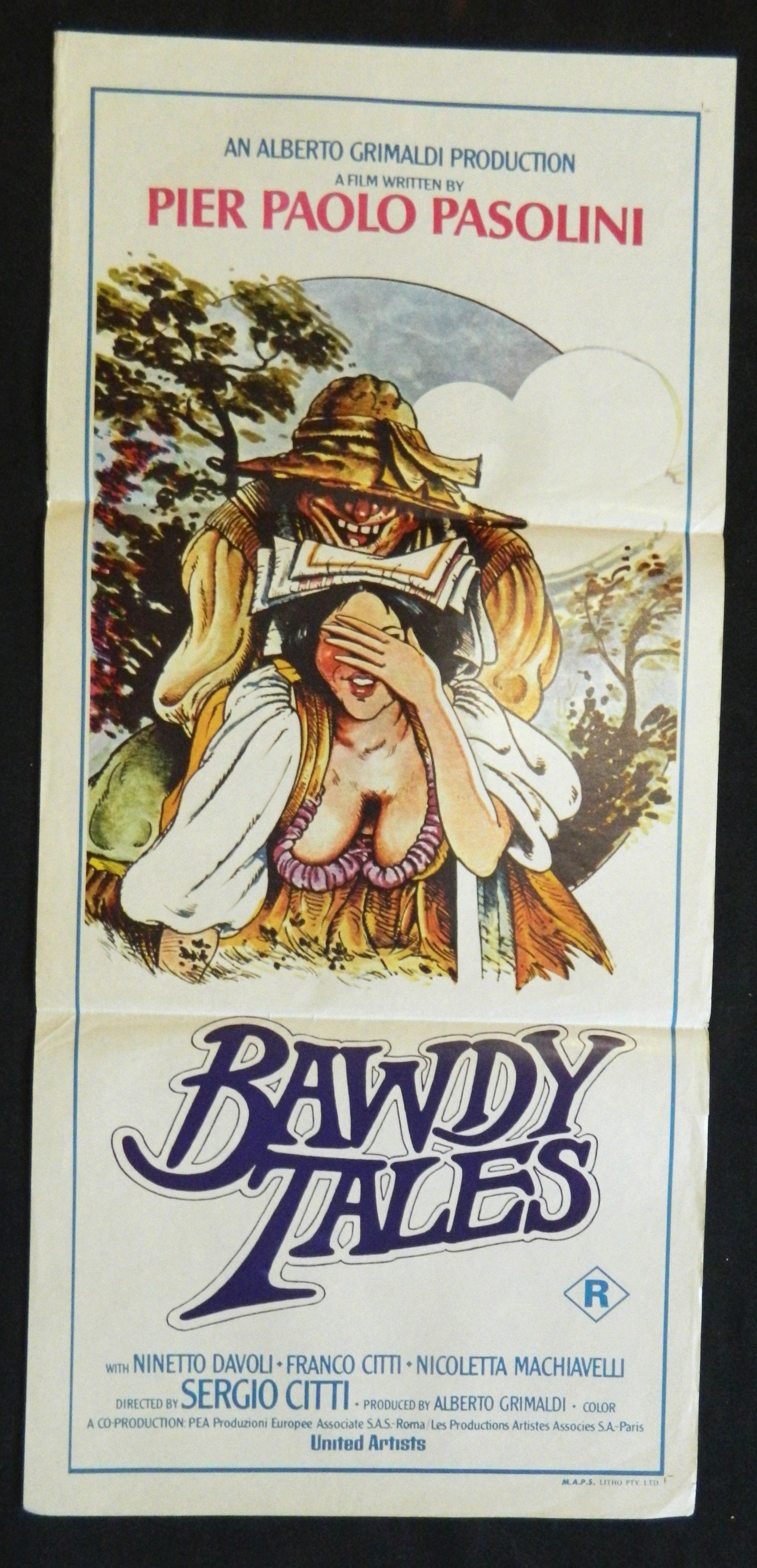 BAWDY TALES (1973)— Original Australian daybill movie poster.