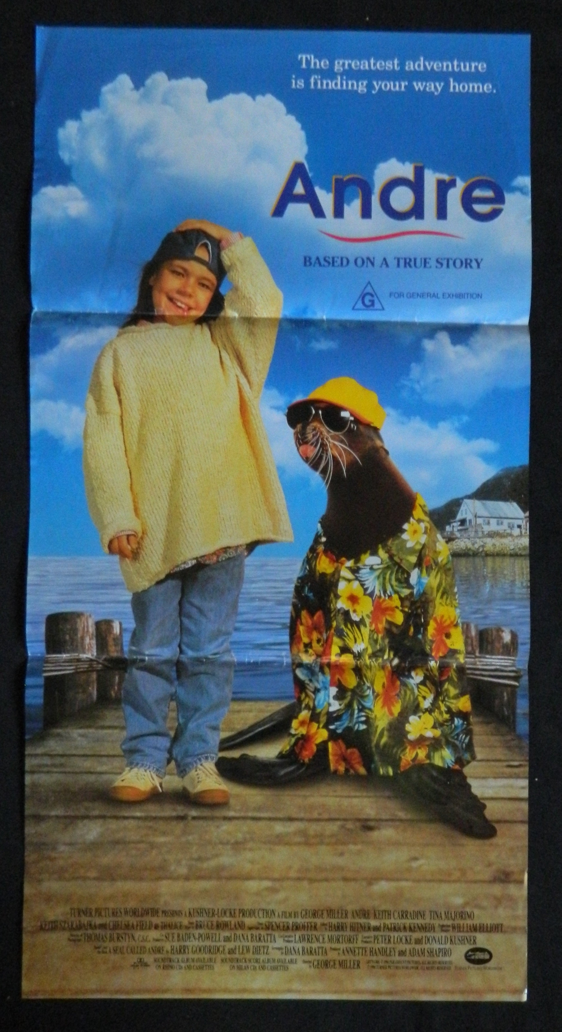 ANDRE (1994)— Original Australian daybill movie poster.