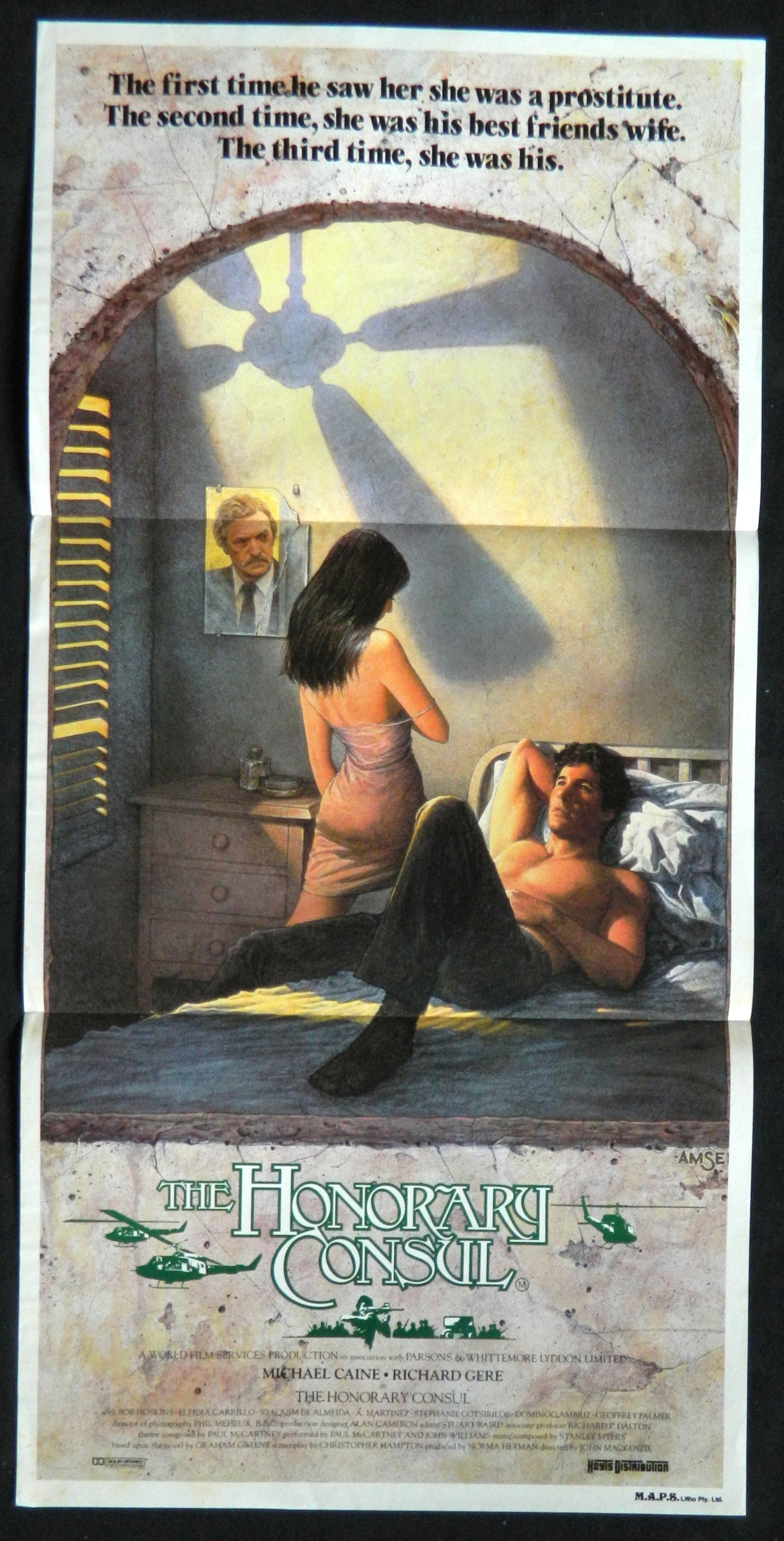 HONORARY CONSUL (1983)— Original Australian daybill movie poster.