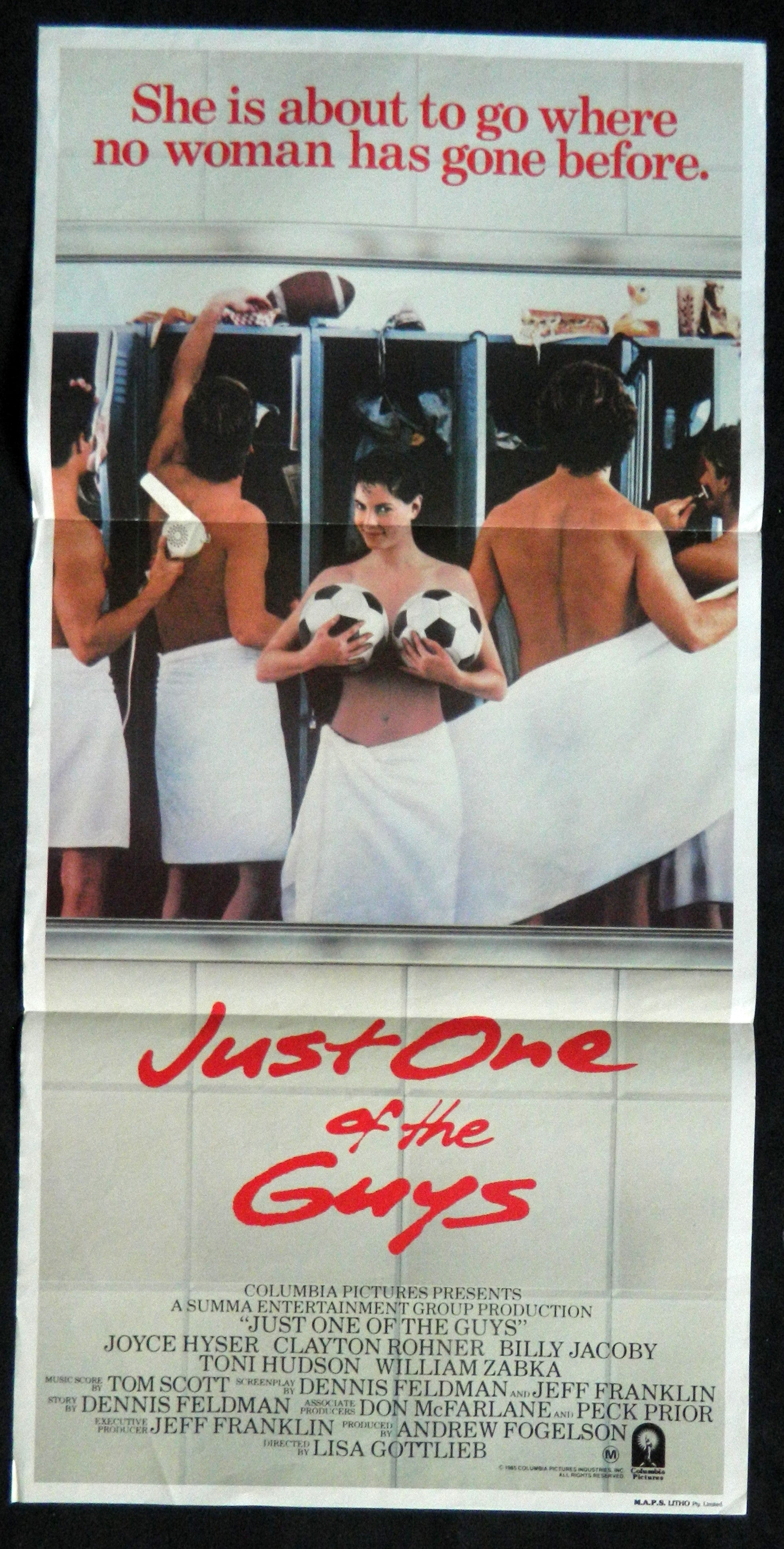 JUST ONE OF THE GUYS (1985) — Original Australian daybill movie poster