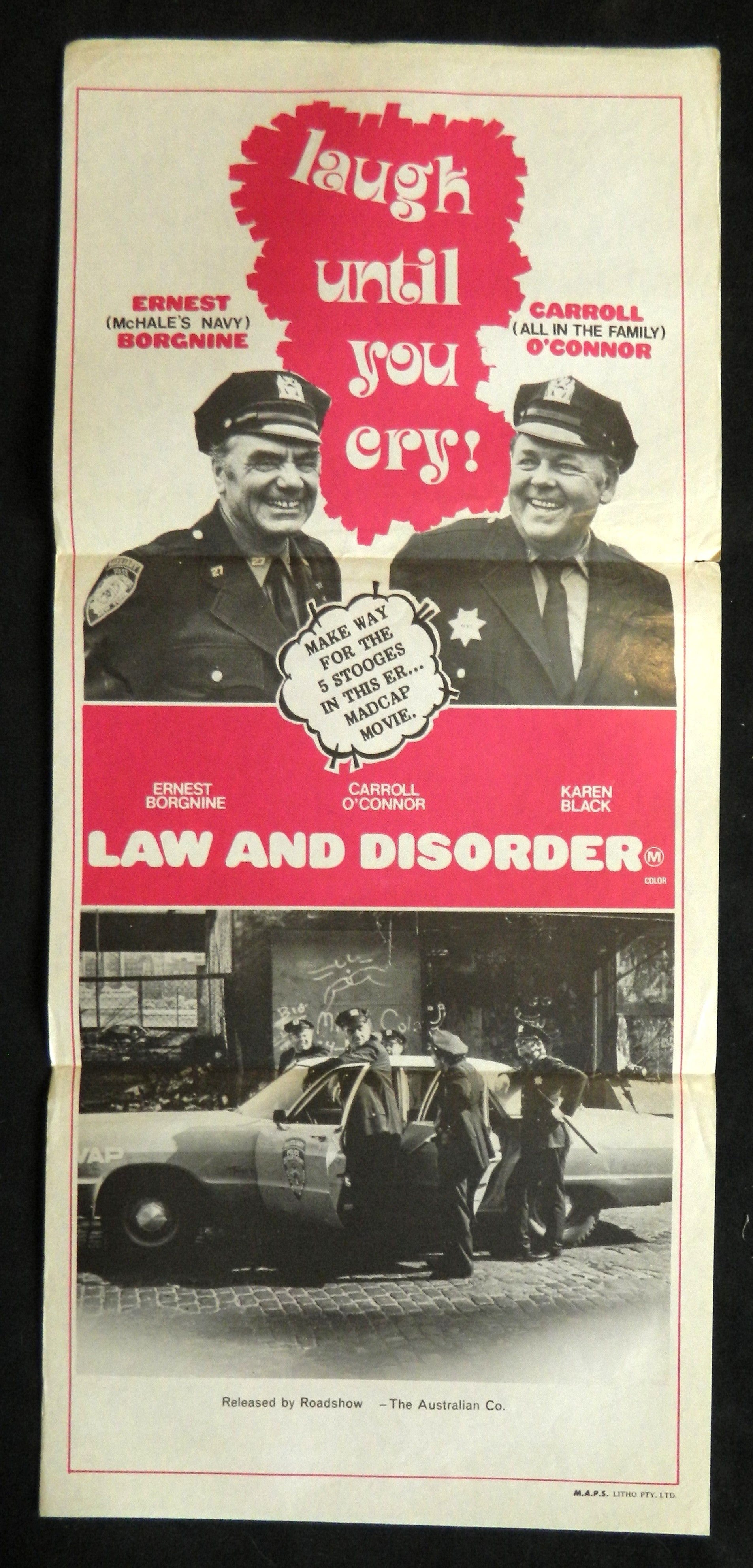 LAW AND DISORDER (1974) — Original Australian daybill movie poster