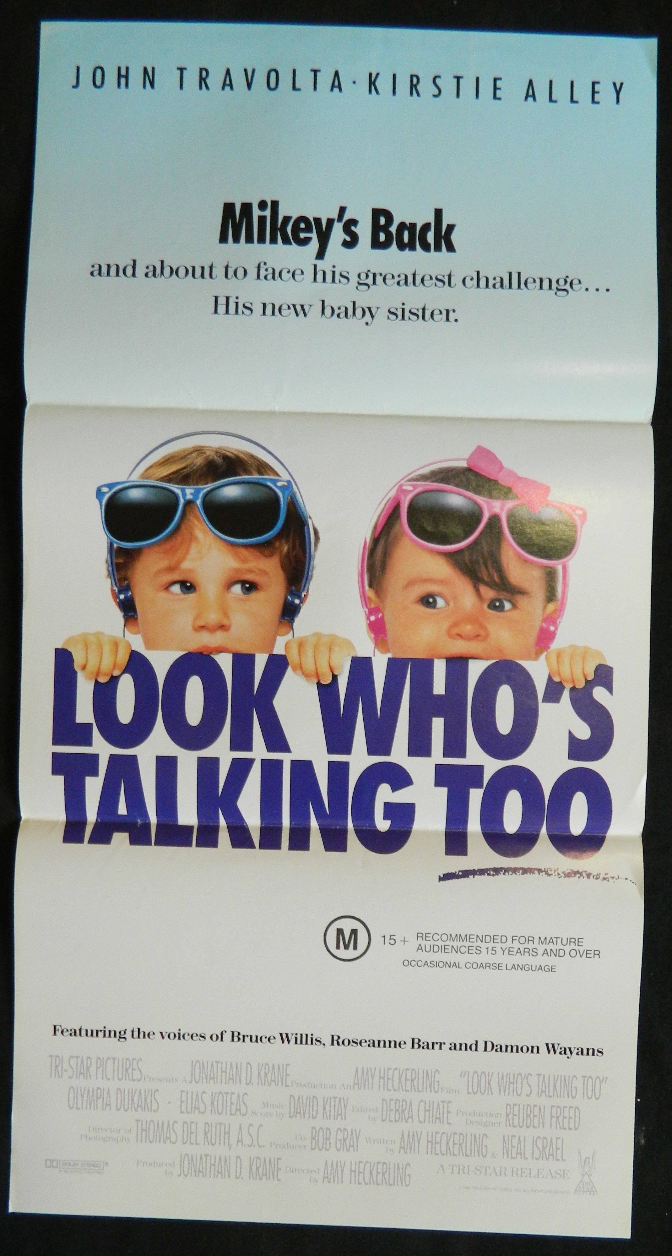 LOOK WHO'S TALKING TOO (1990) — Original Australian daybill movie poster