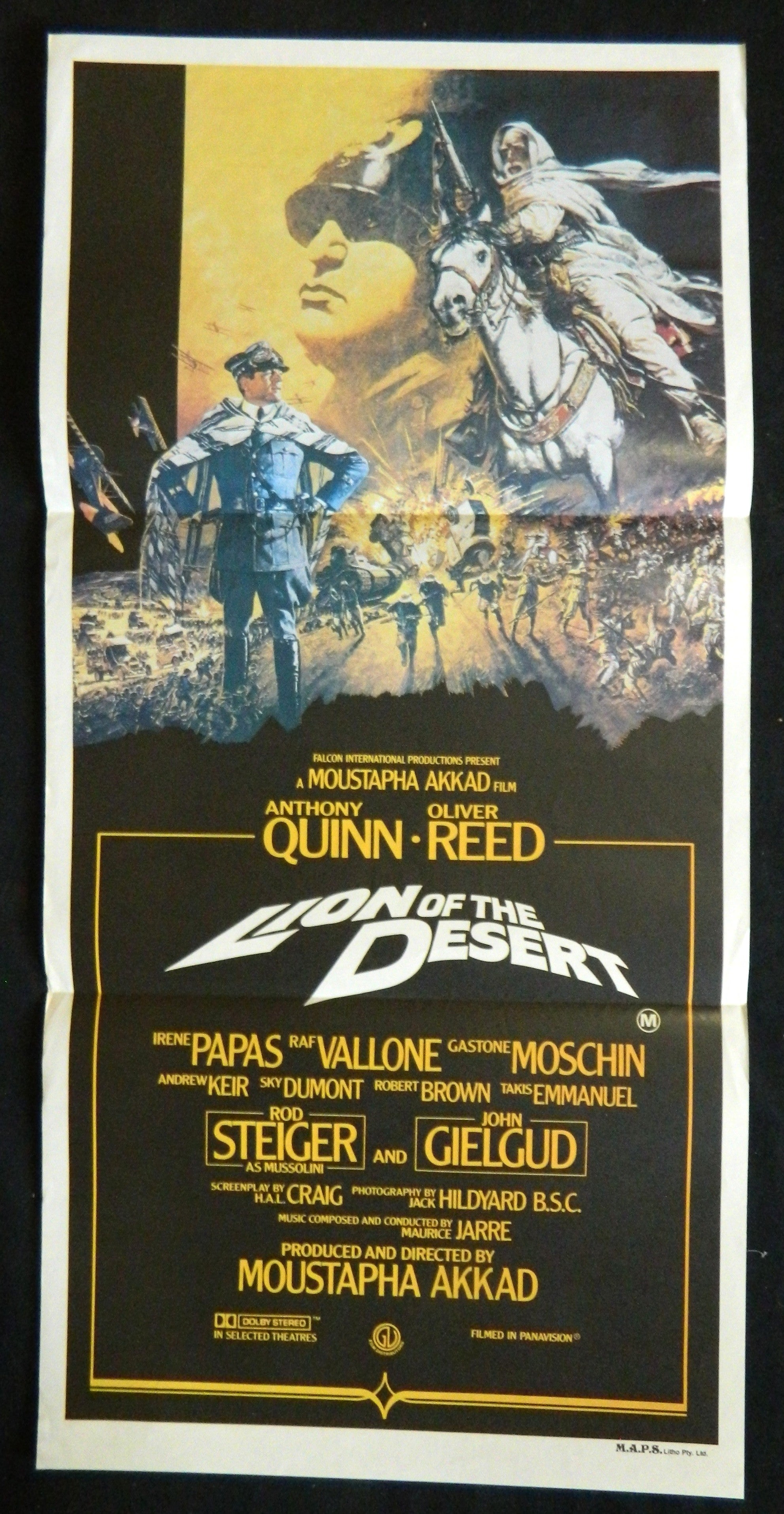 LION OF THE DESERT (1980) — Original Australian daybill movie poster