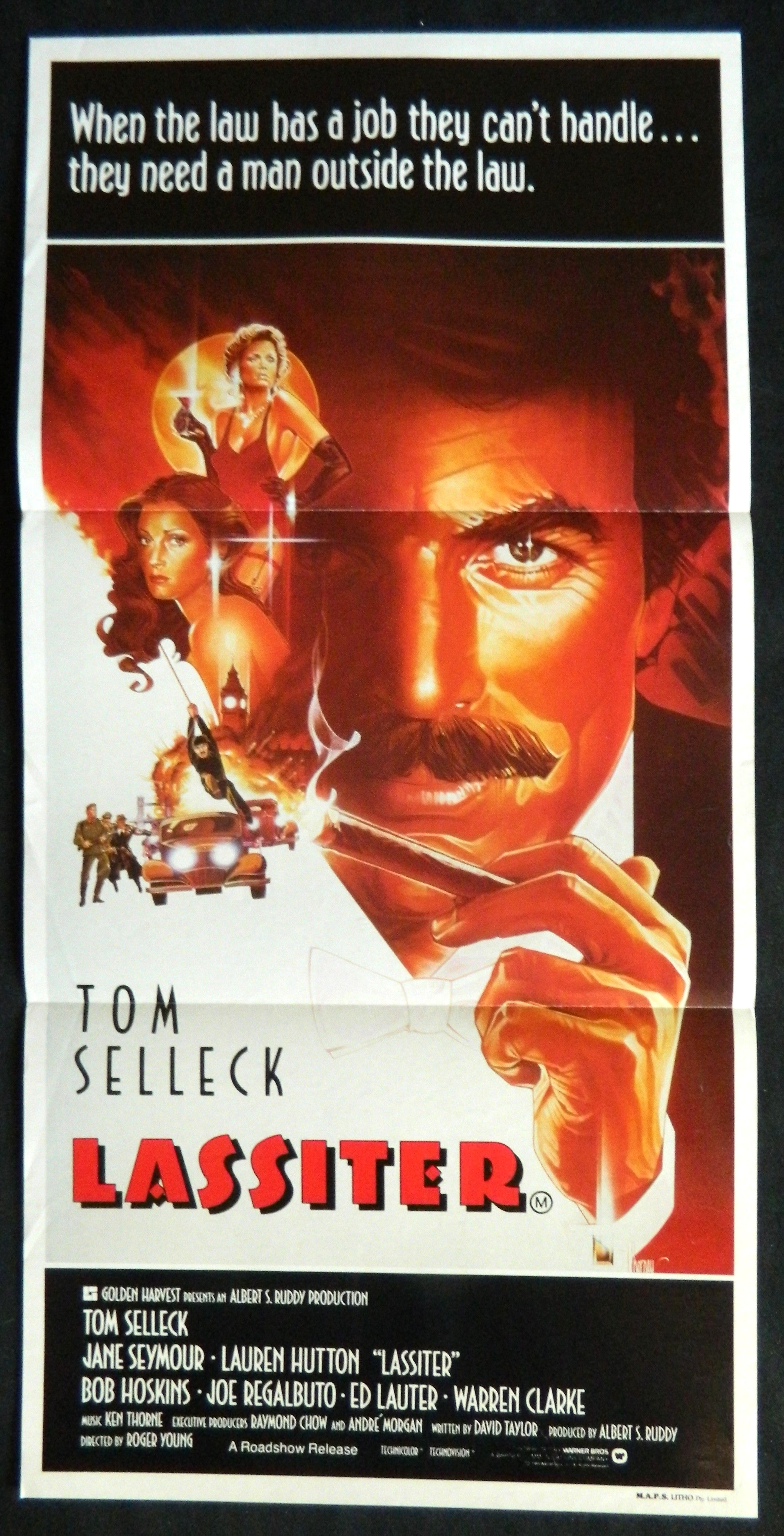 LASSITER (1984) — Original Australian daybill movie poster