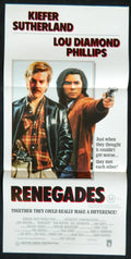 RENEGADES (1989) — Original Australian daybill movie poster