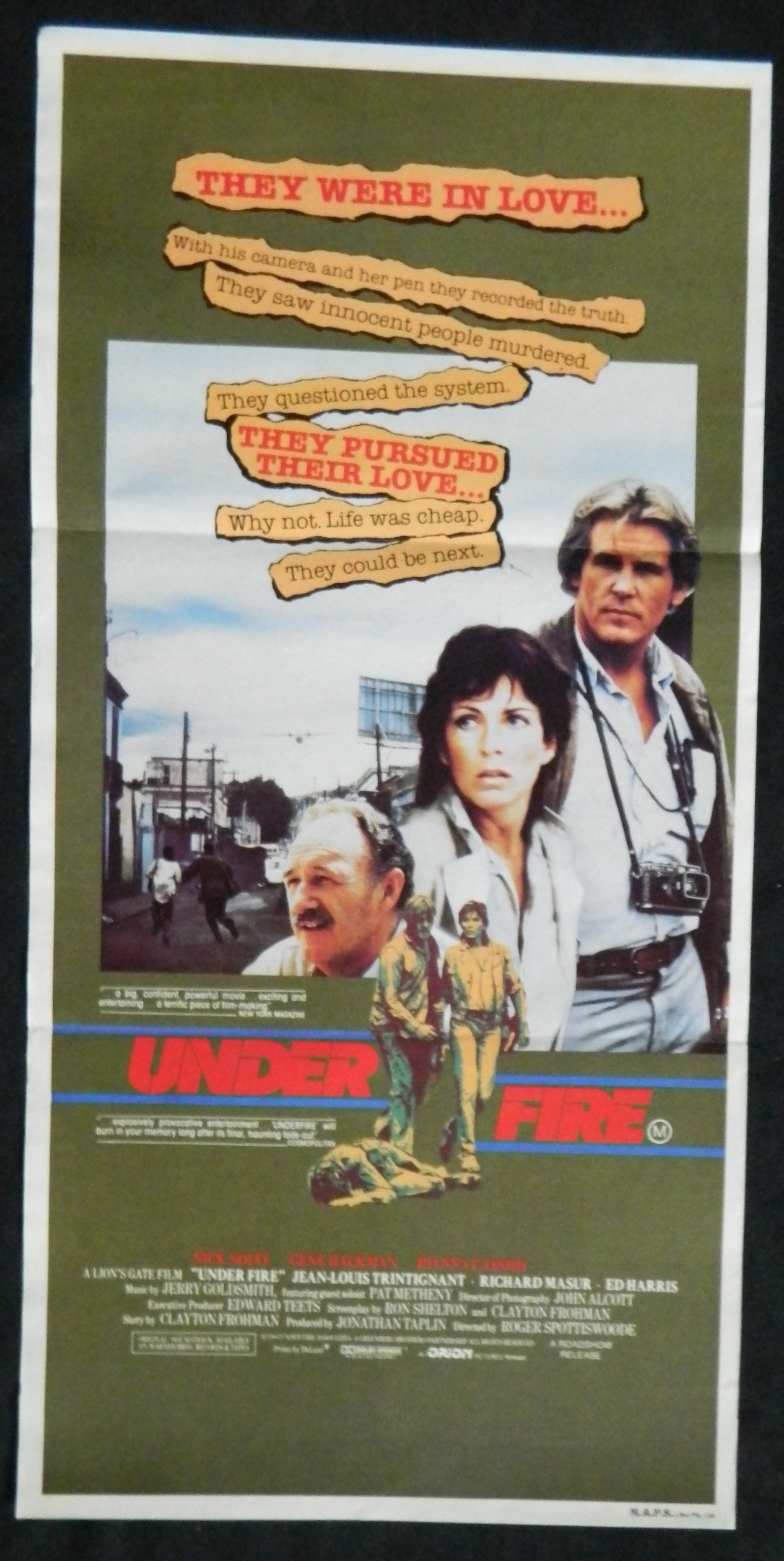 UNDER FIRE  (1983) — Original Australian daybill movie poster