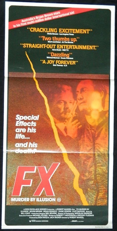 FX MURDER BY ILLUSION (1986)— Original Australian daybill movie poster.