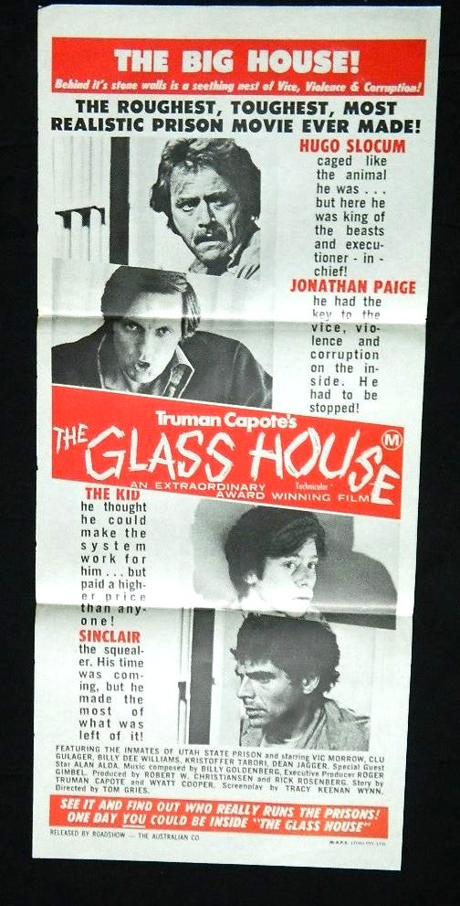 THE GLASS HOUSE (1972) — Original Australian daybill movie poster