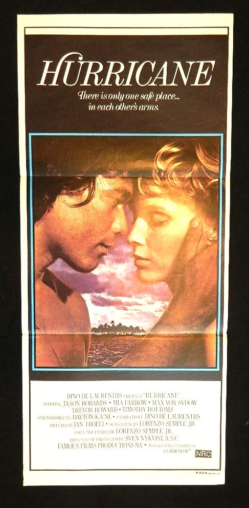HURRICANE (1979)— Original Australian daybill movie poster.