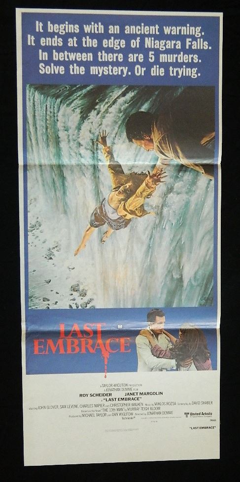 LAST EMBRACE (1979) — Original Australian daybill movie poster
