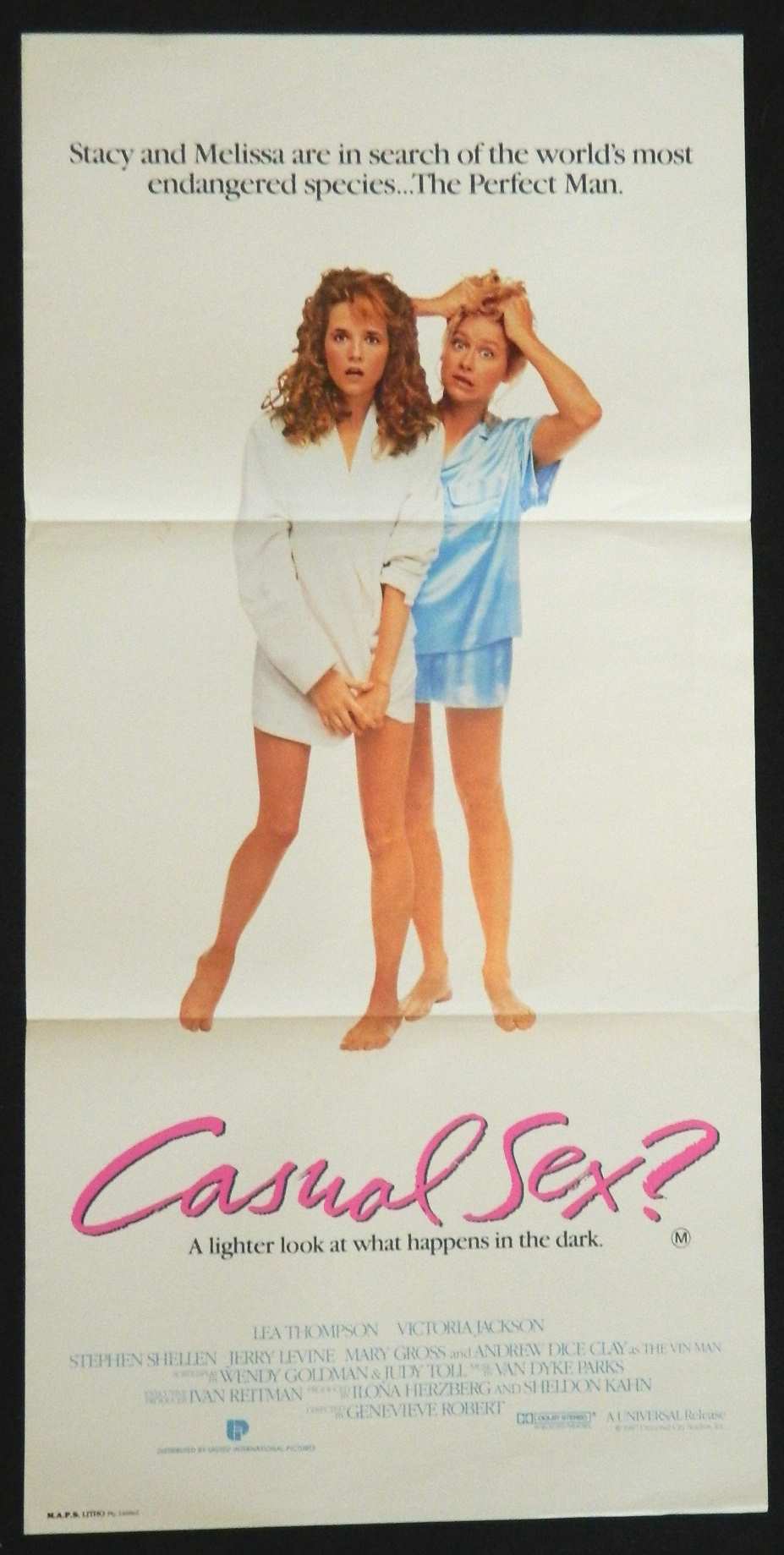 CASUAL SEX (1987)— Original Australian daybill movie poster.