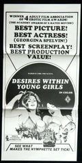 DESIRES WITHIN YOUNG GIRLS (1980)— Original Australian daybill movie poster.