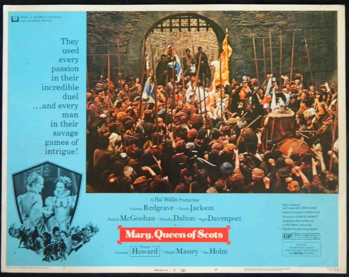 MARY QUEEN OF SCOTS (3) (1972) — Original Australian Lobby Card